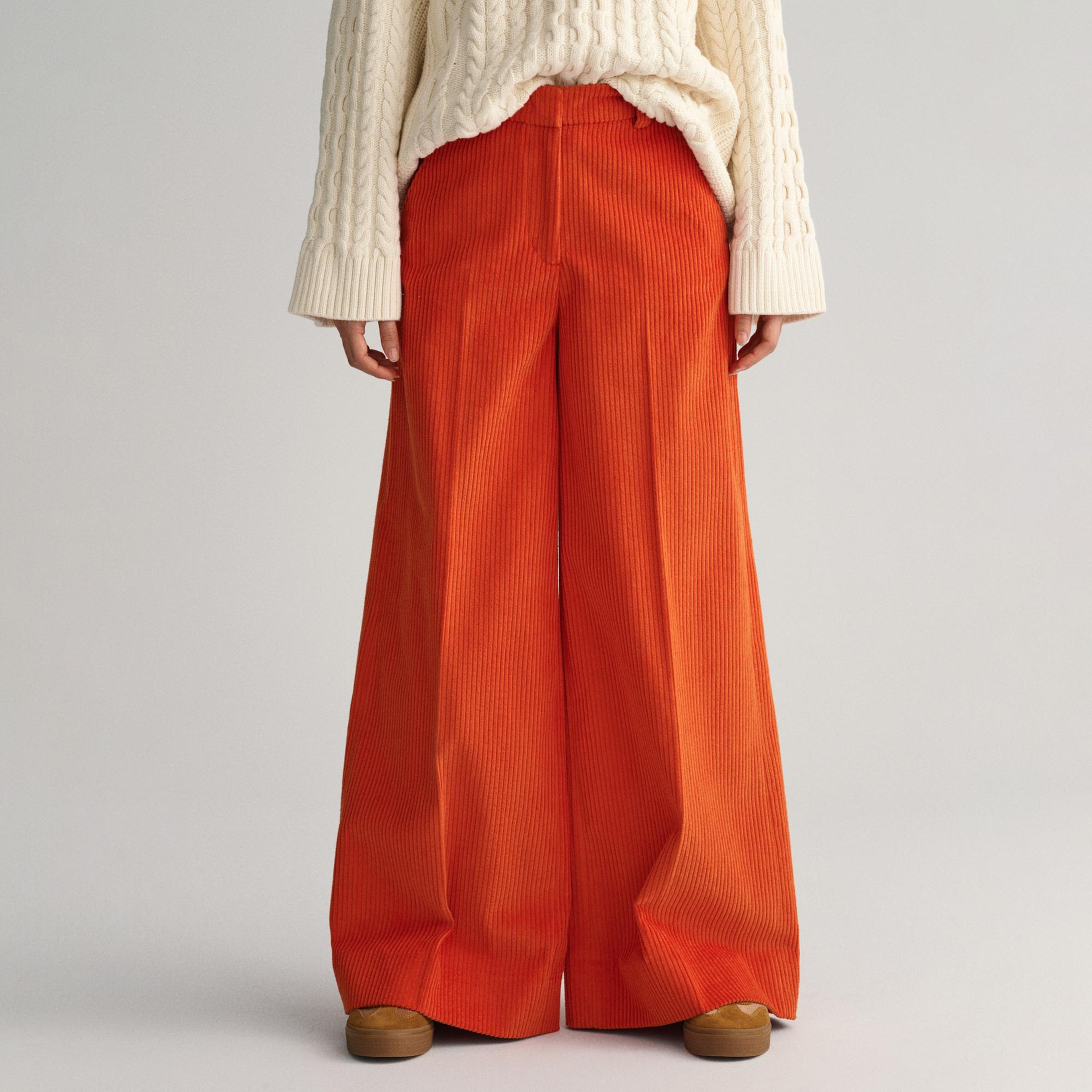 Gant Kadın Turuncu Loose Fit Pantolon