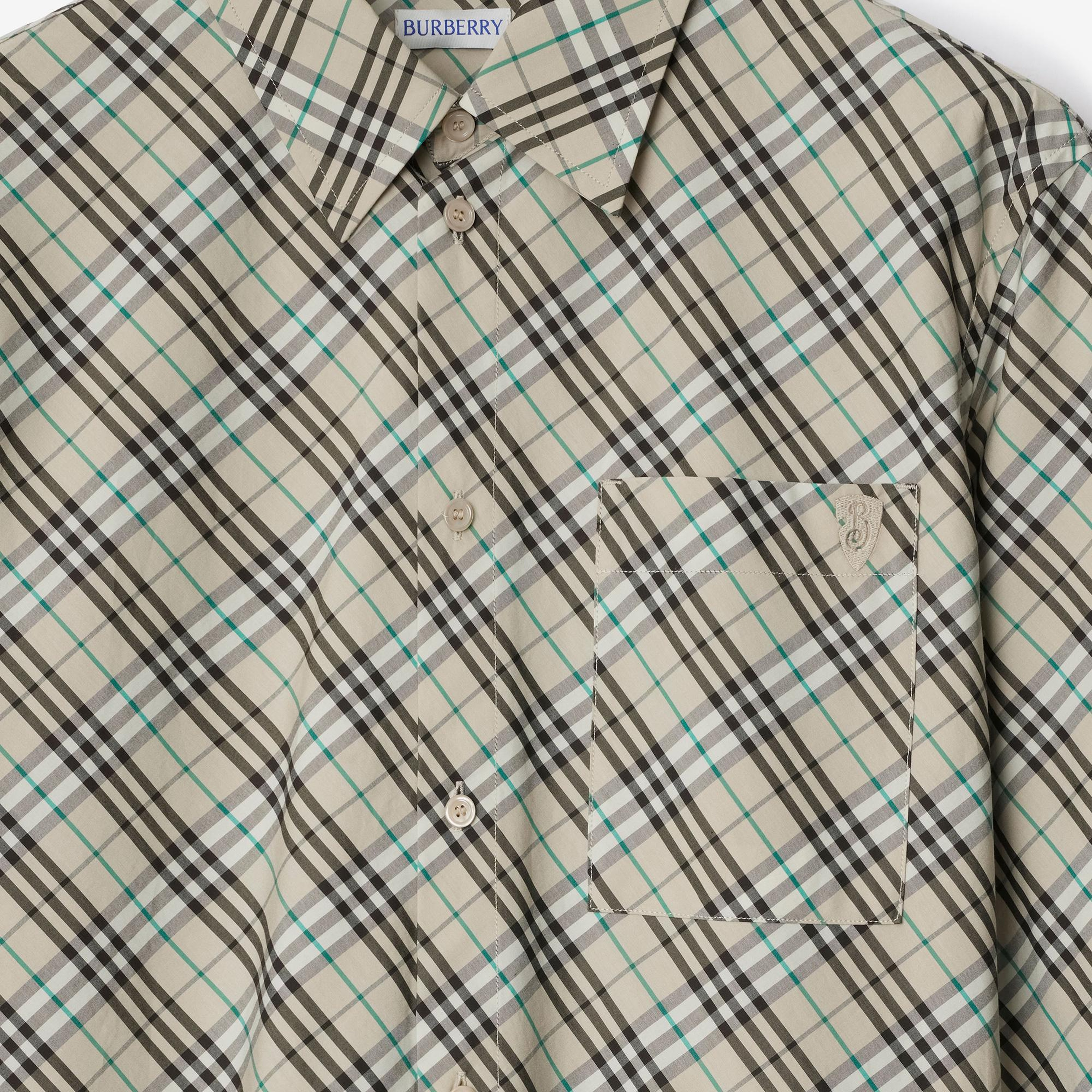 Burberry Sip Relaxed Fit Cotton Erkek Bej Gömlek