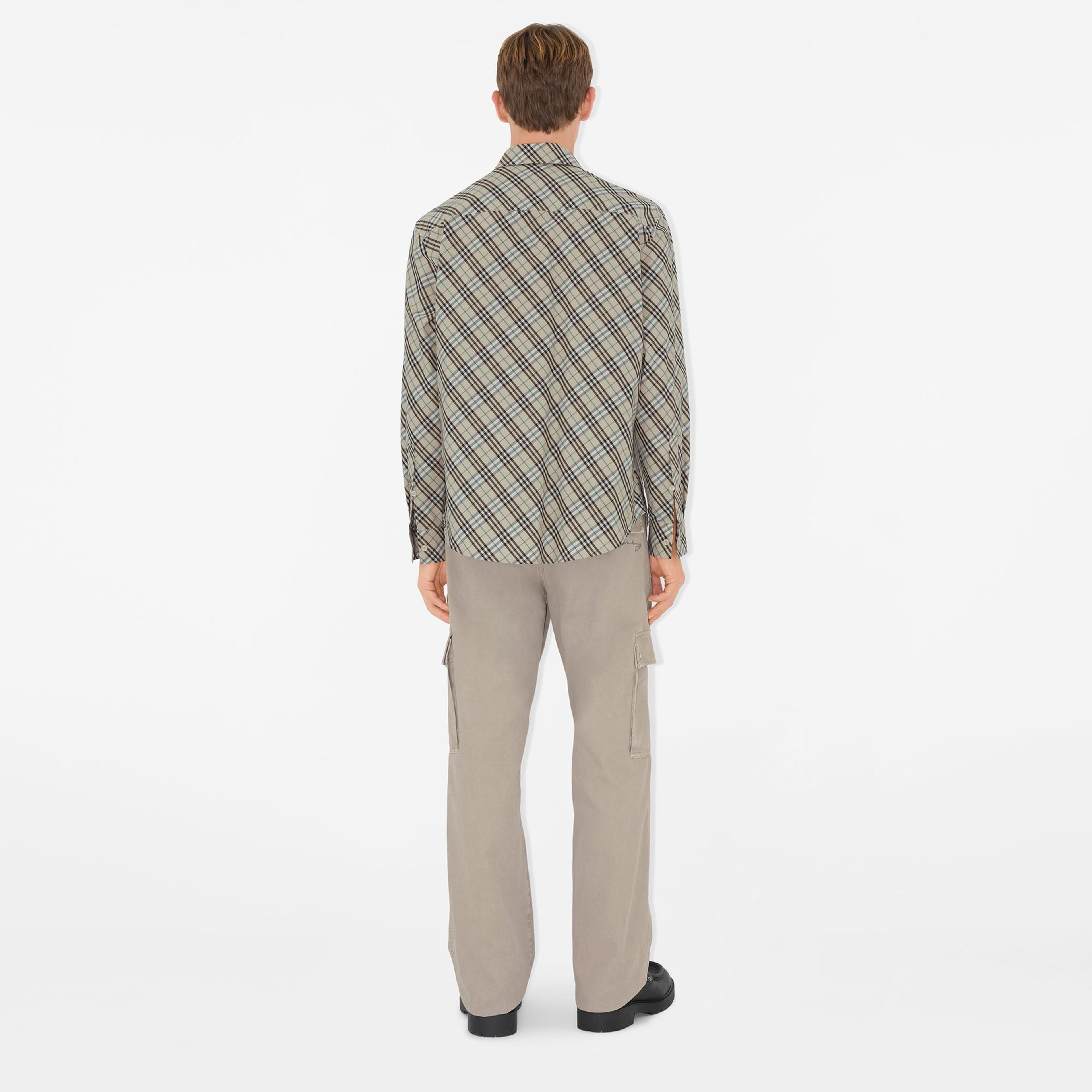 Burberry Sip Relaxed Fit Cotton Erkek Bej Gömlek