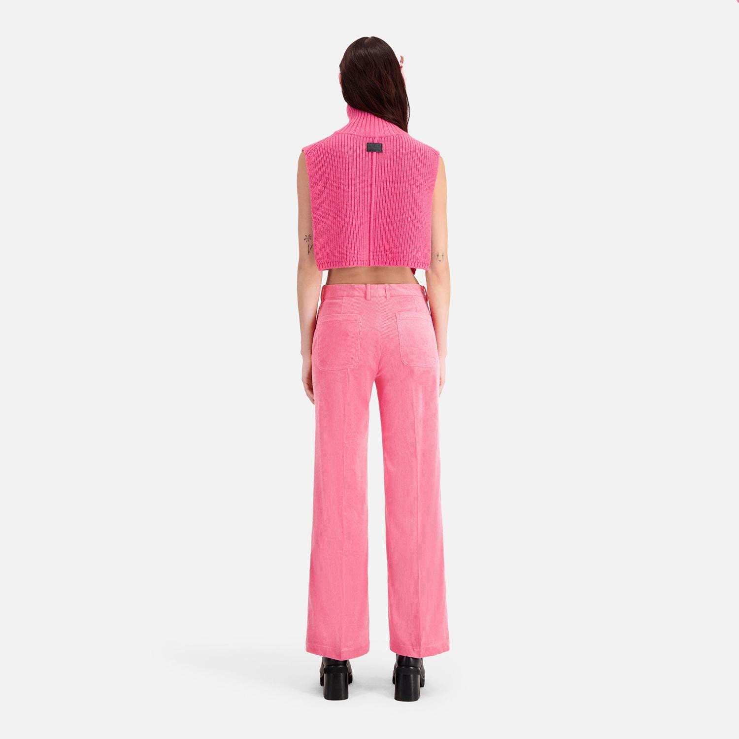 KADIN STRAIGHT FIT PEMBE PANTOLON