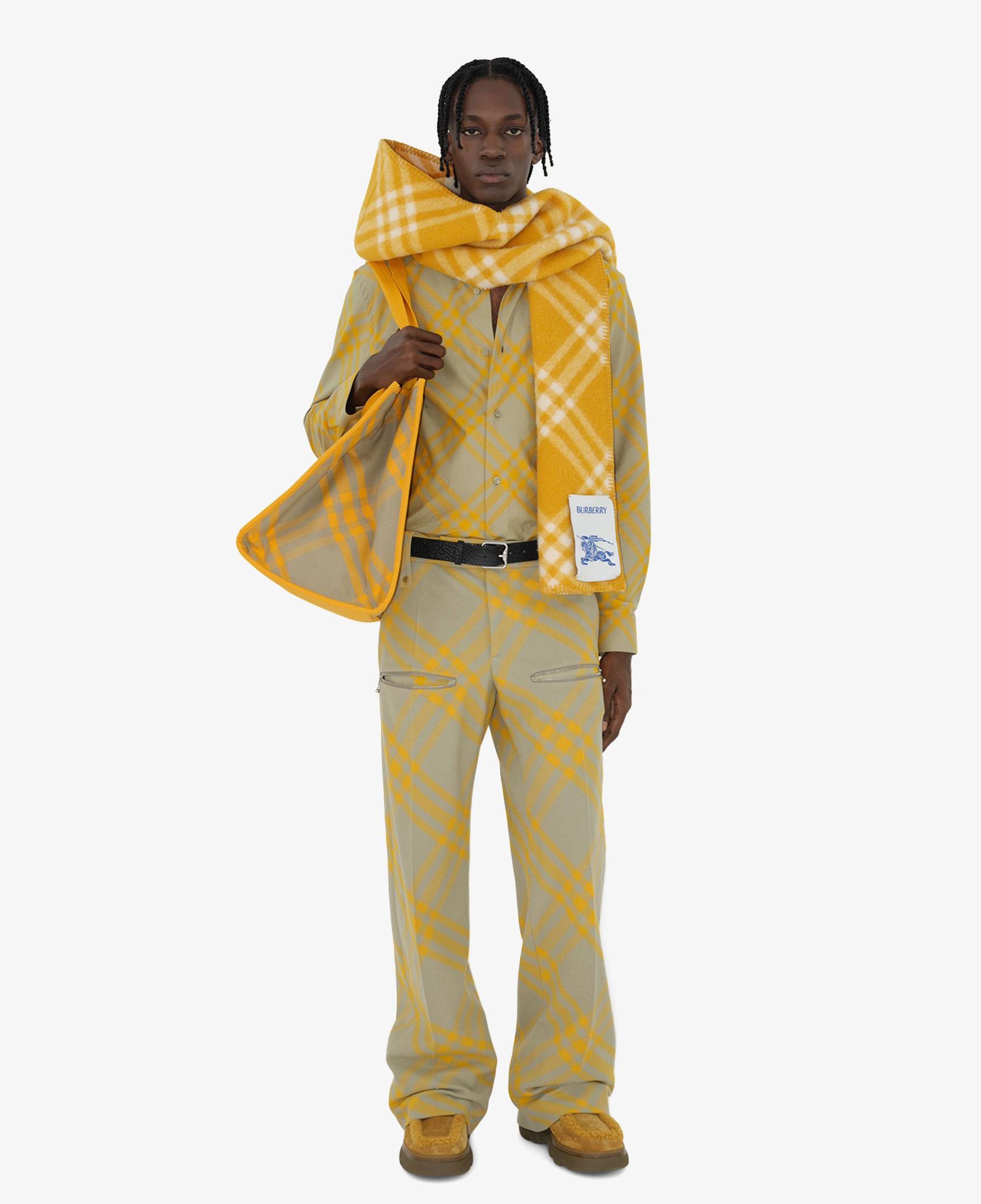 Burberry Unisex Sarı Yün Atkı