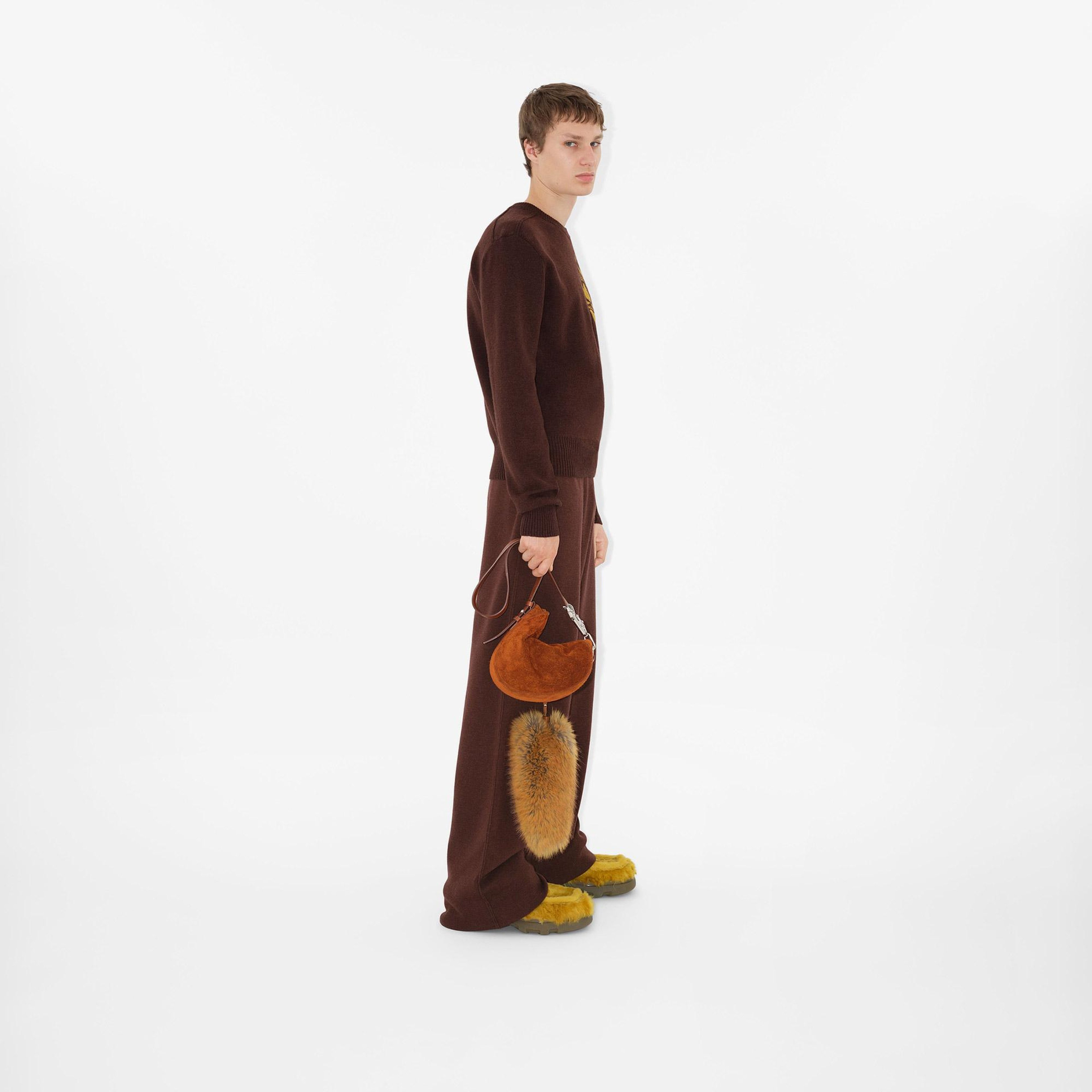 Erkek Kahverengi Yün Karışımlı Triko