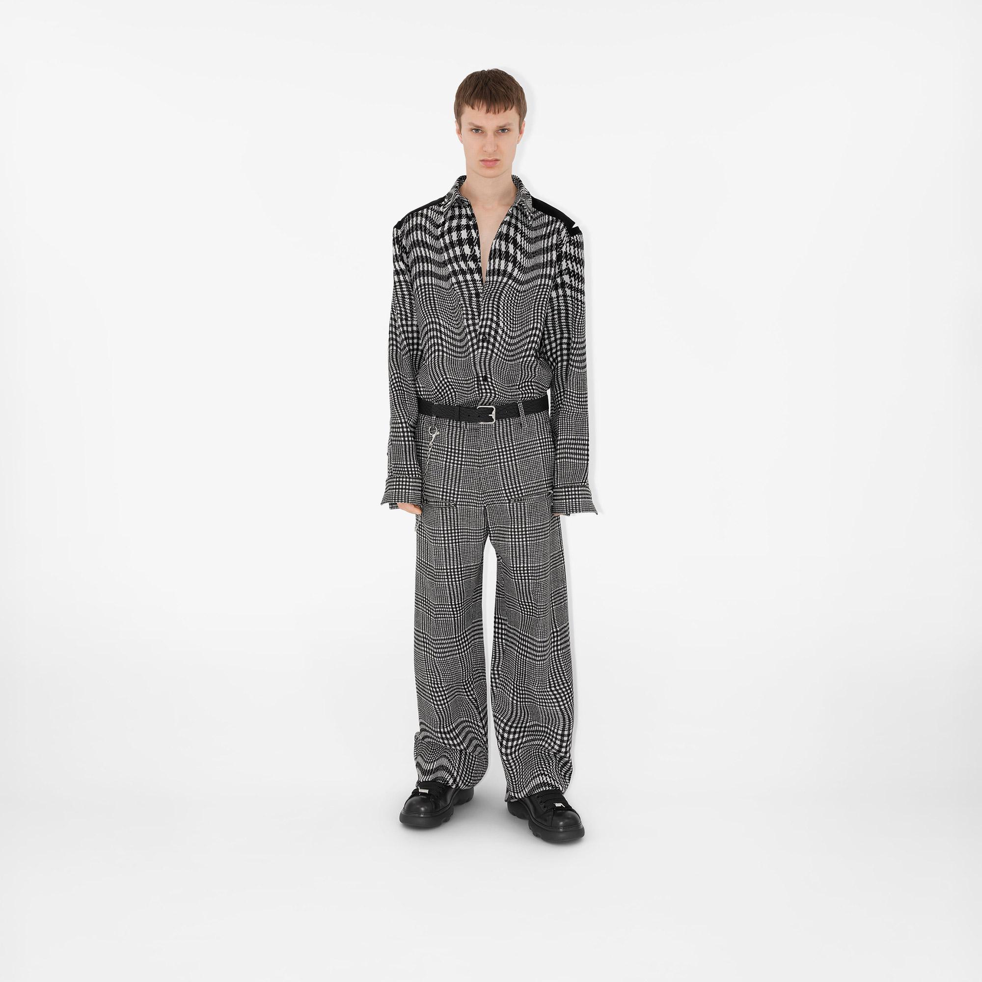 Burberry Erkek Siyah Yün Gömlek