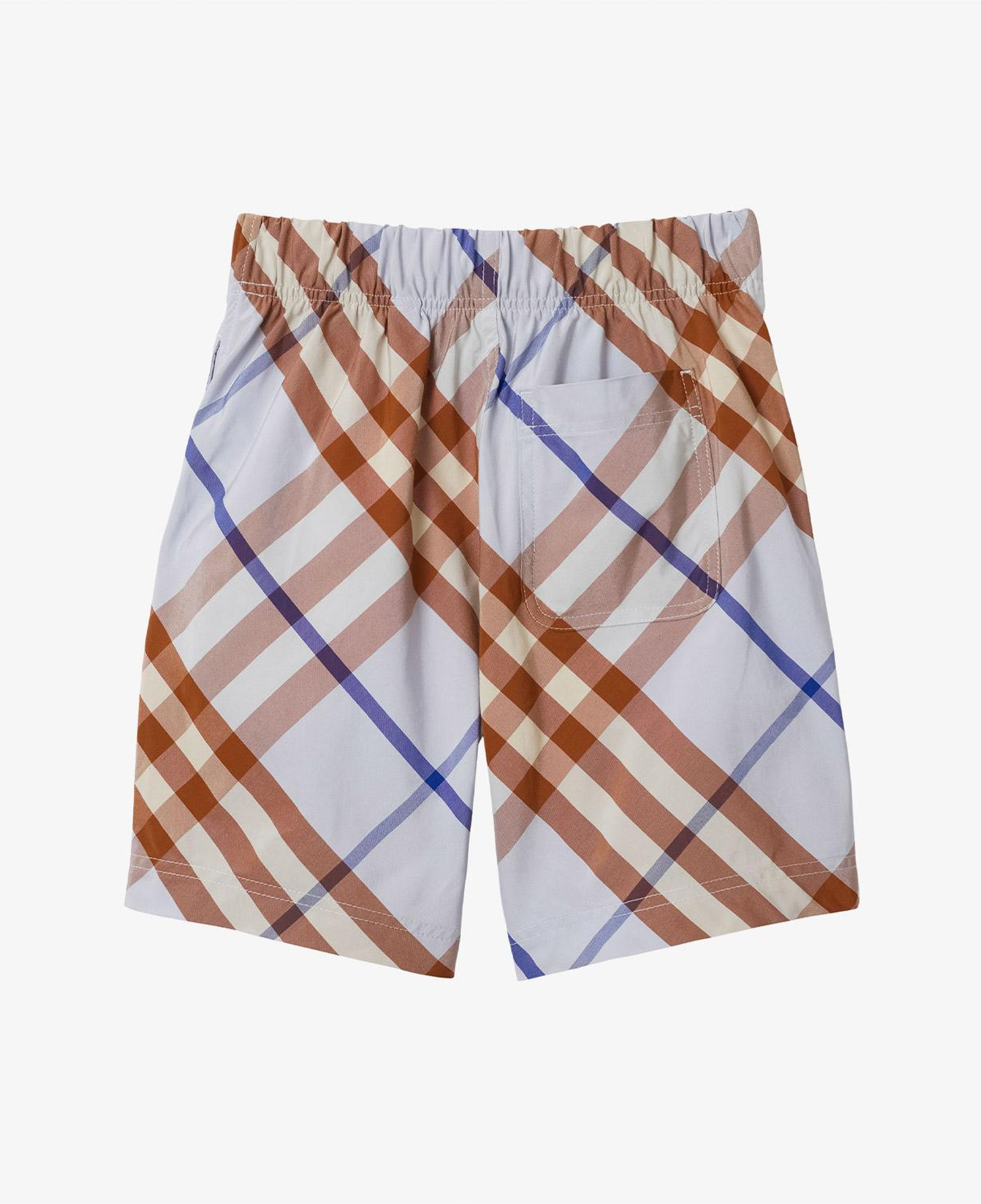 Burberry Check Pamuk Karışımlı Çocuk Mavi Şort