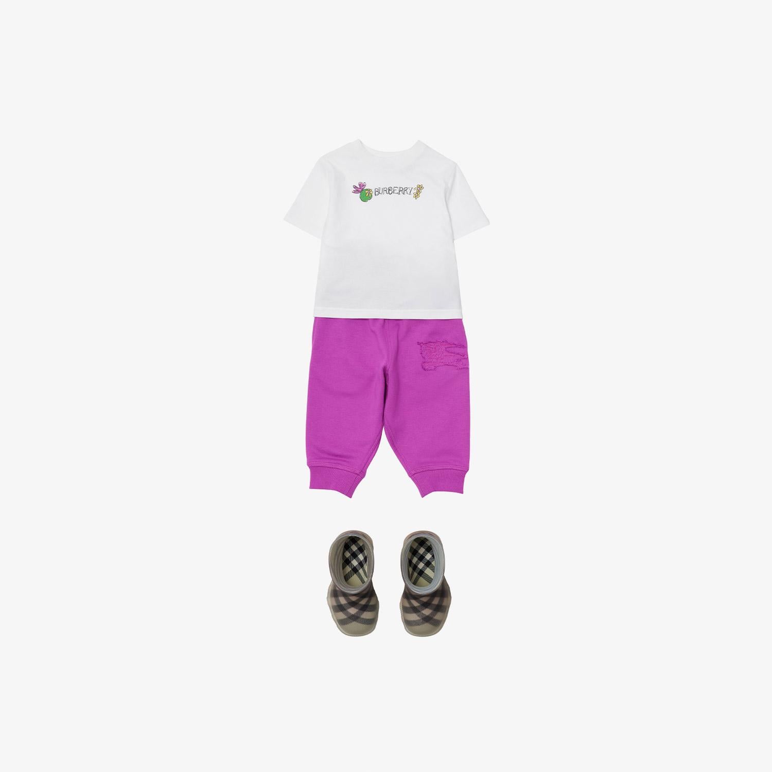 Burberry Çocuk Beyaz T-Shirt