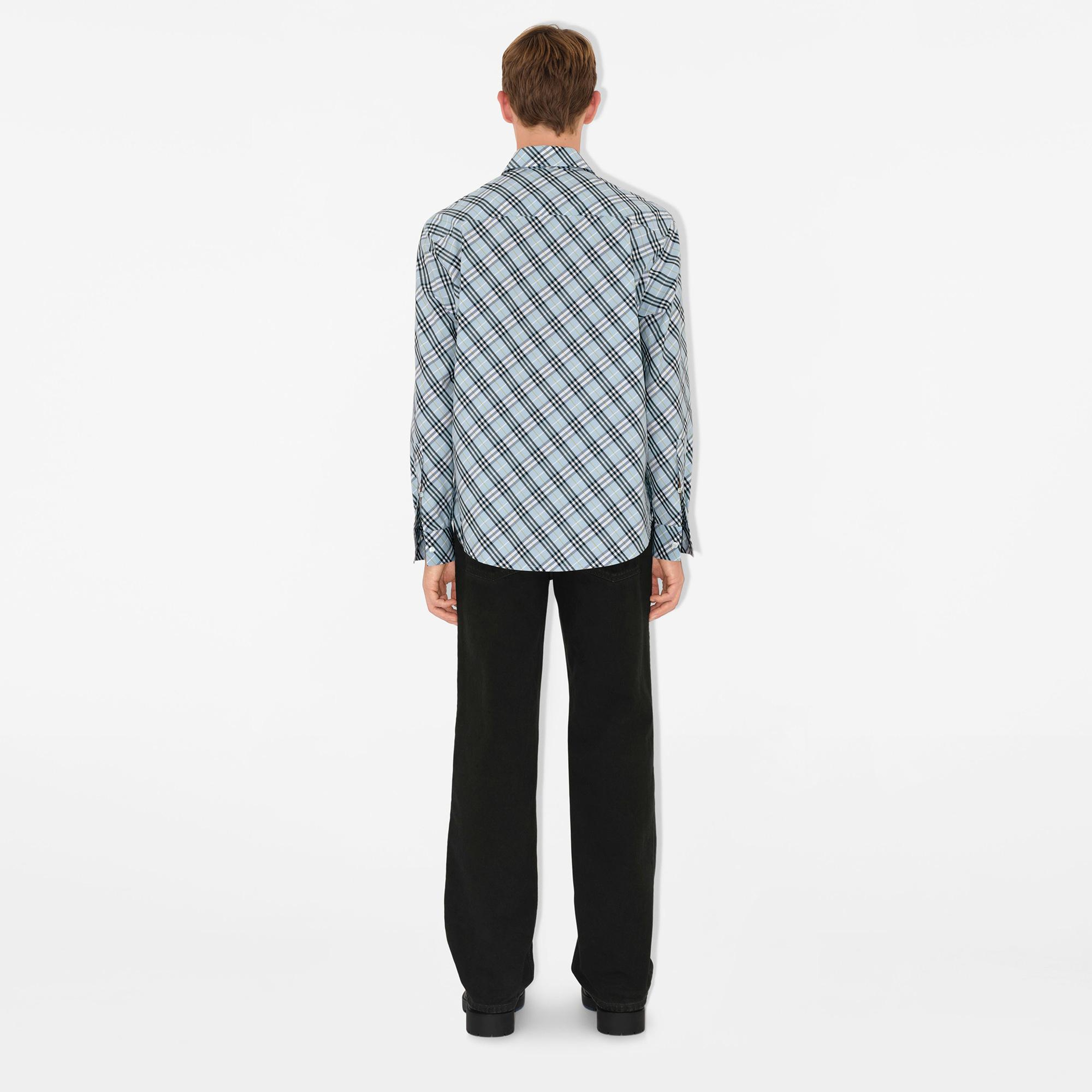 Burberry Sip Relaxed Fit Cotton Erkek Mavi Gömlek
