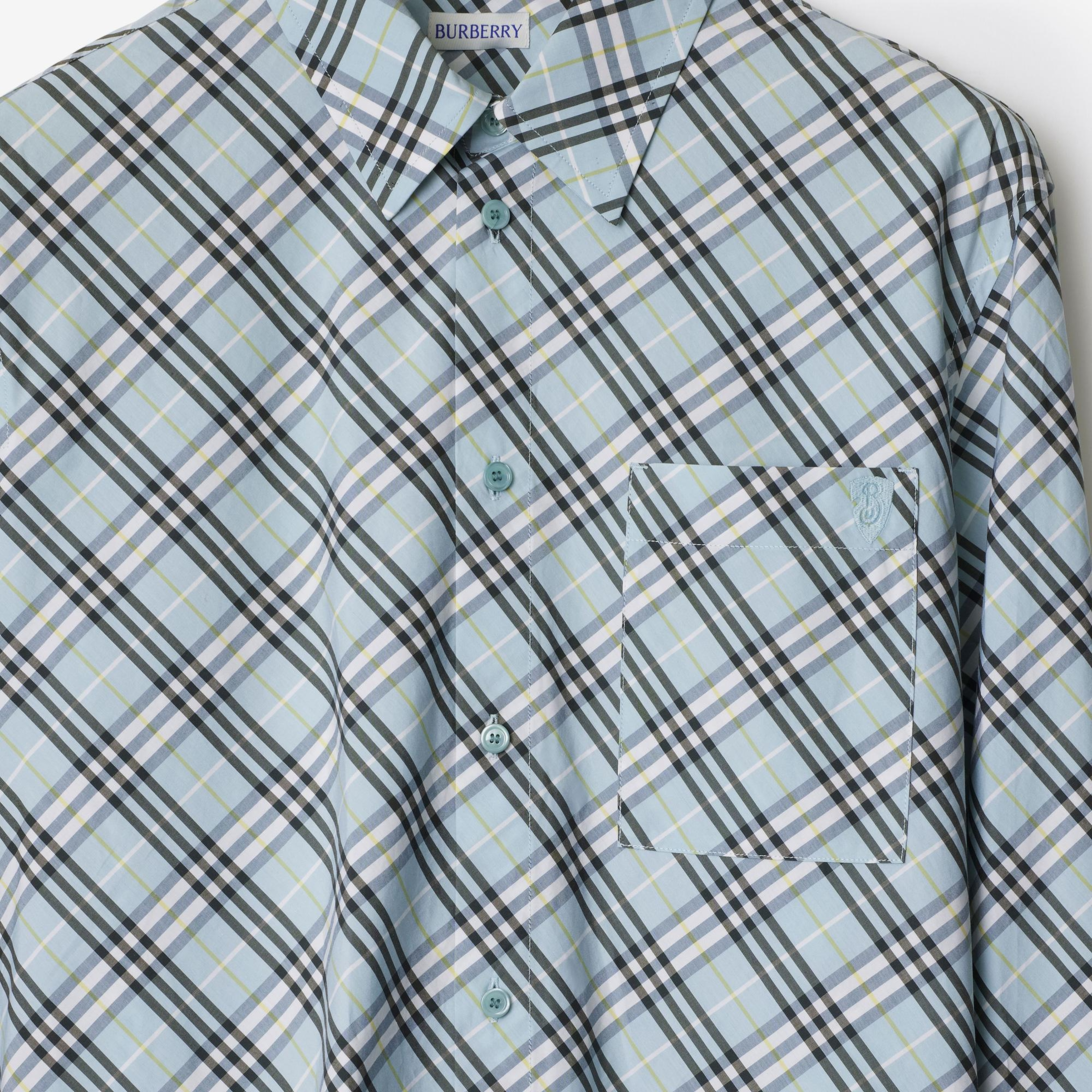 Burberry Sip Relaxed Fit Cotton Erkek Mavi Gömlek
