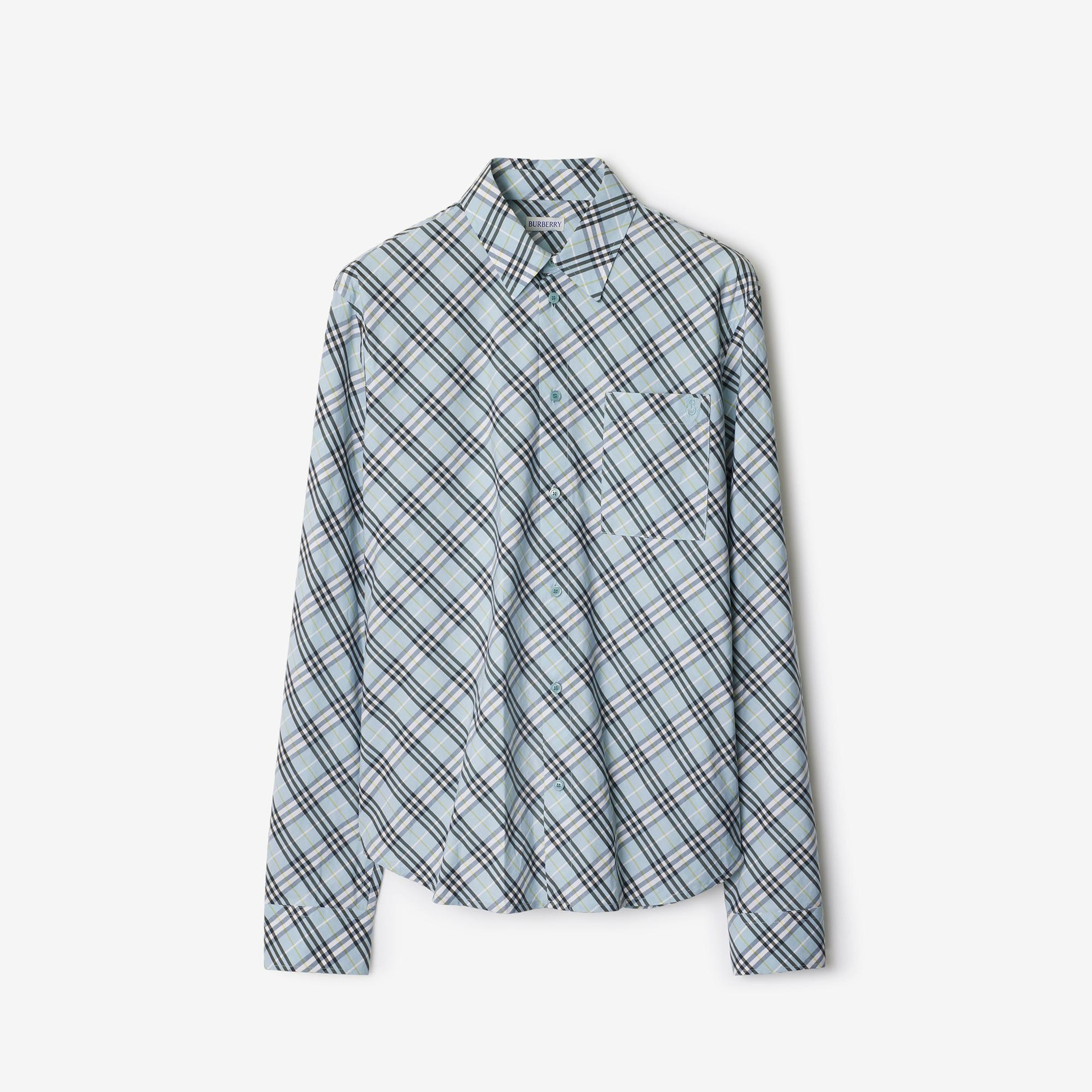Burberry Sip Relaxed Fit Cotton Erkek Mavi Gömlek