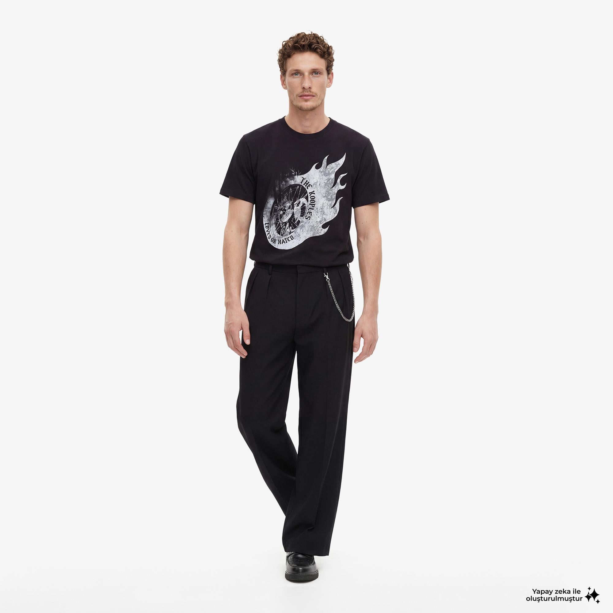The Kooples Classic Erkek Siyah T-Shirt