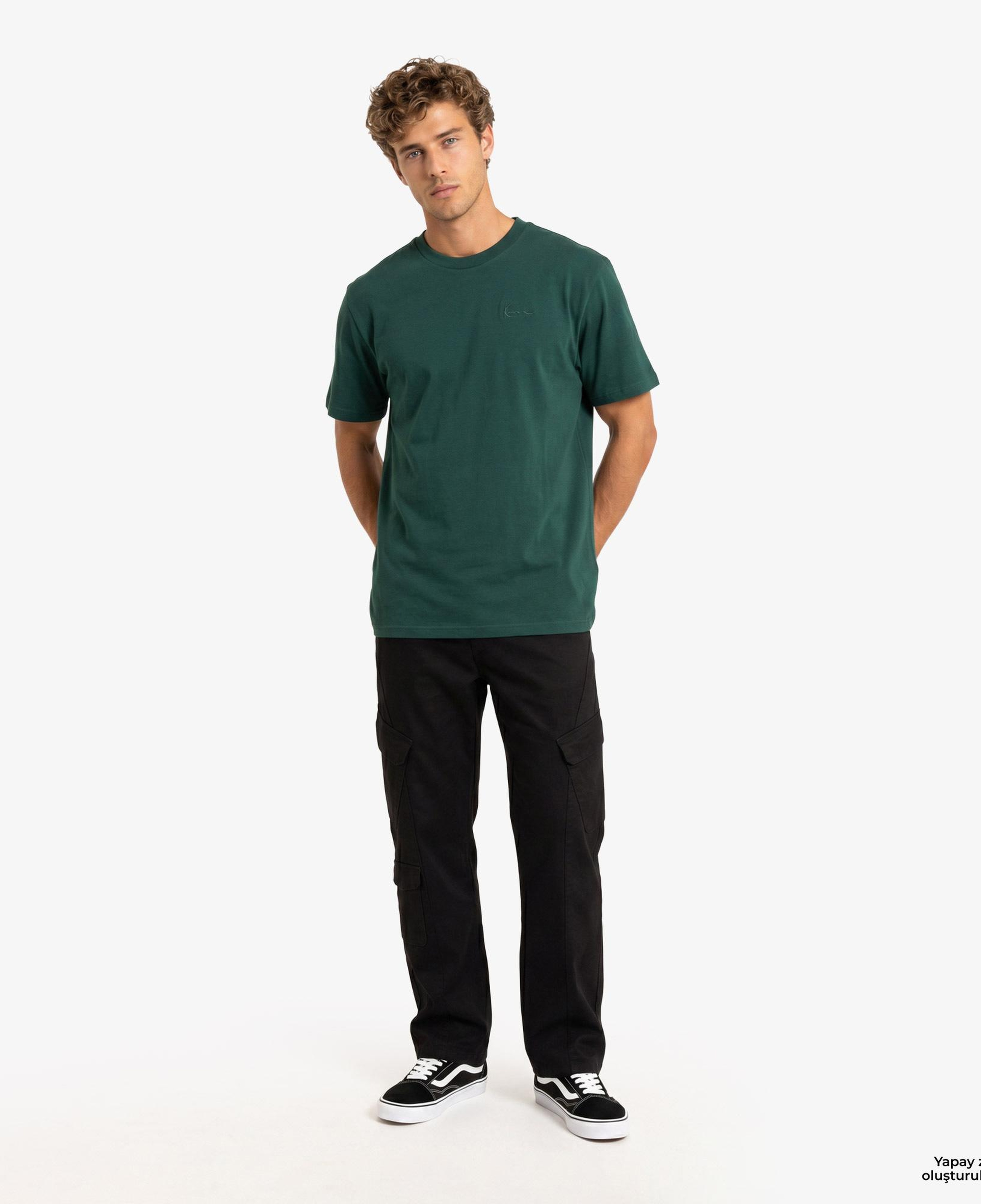 Karl Kani Signature Washed Oversized Erkek Yeşil T-Shirt