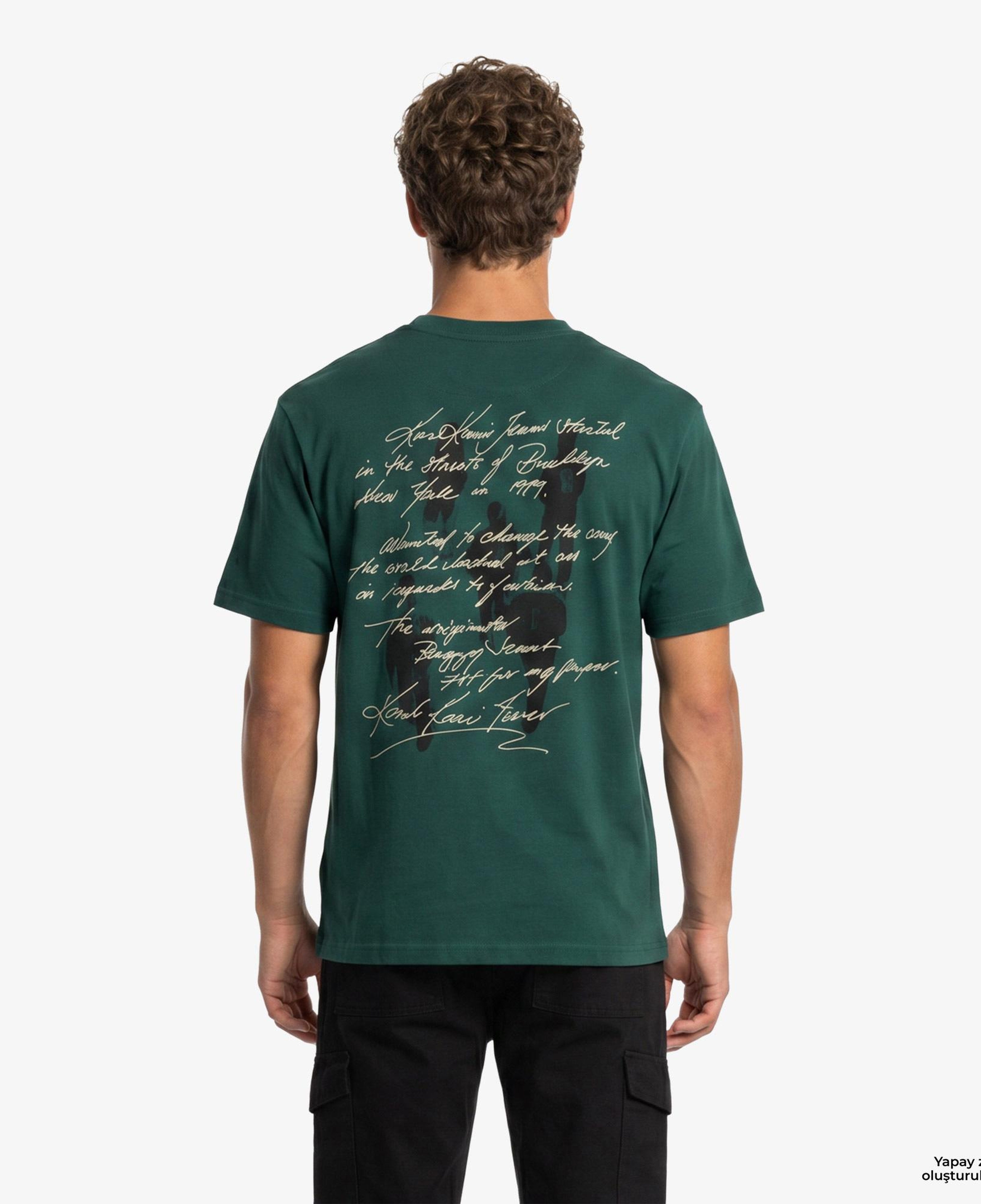 Karl Kani Signature Washed Oversized Erkek Yeşil T-Shirt