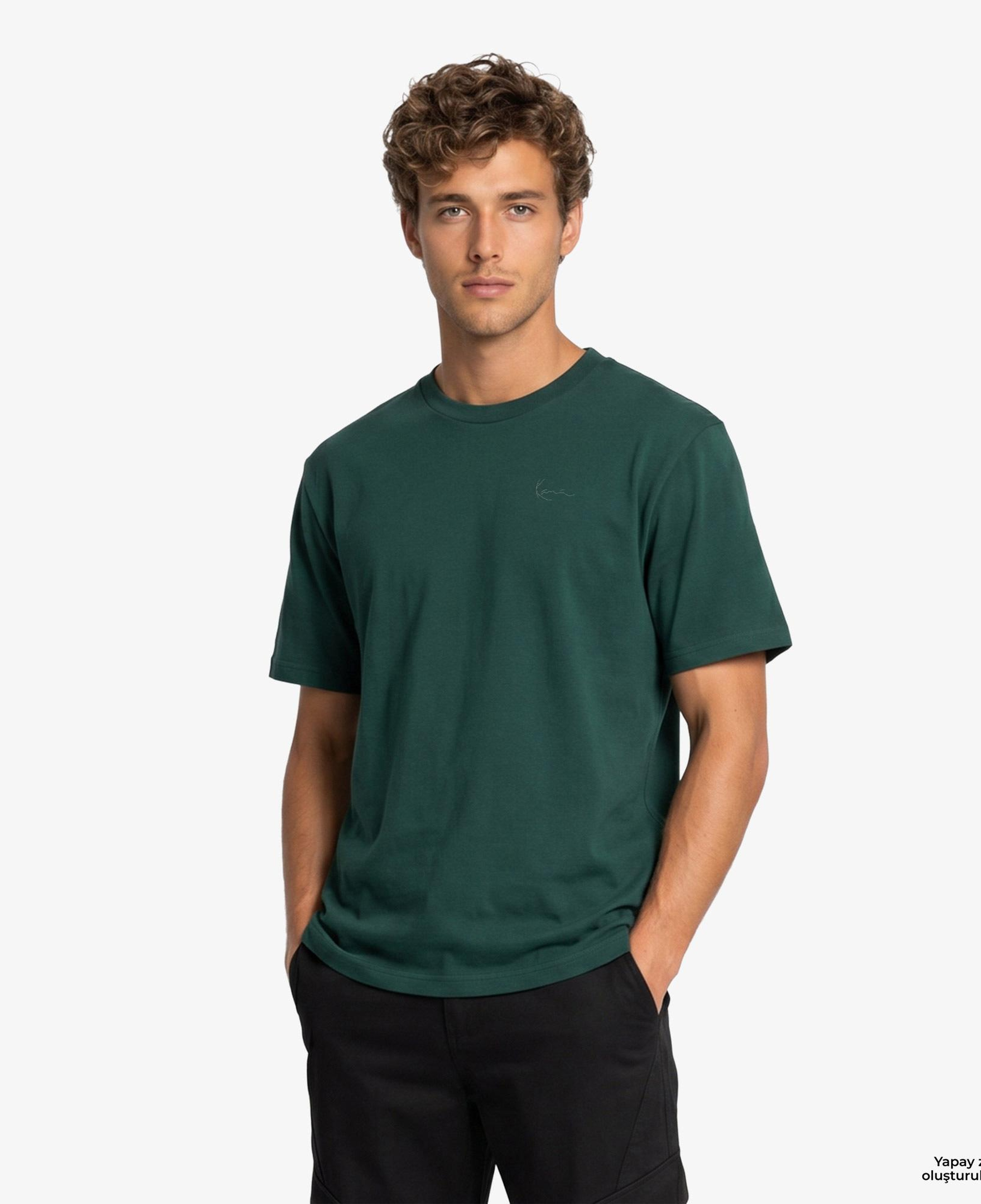Karl Kani Signature Washed Oversized Erkek Yeşil T-Shirt