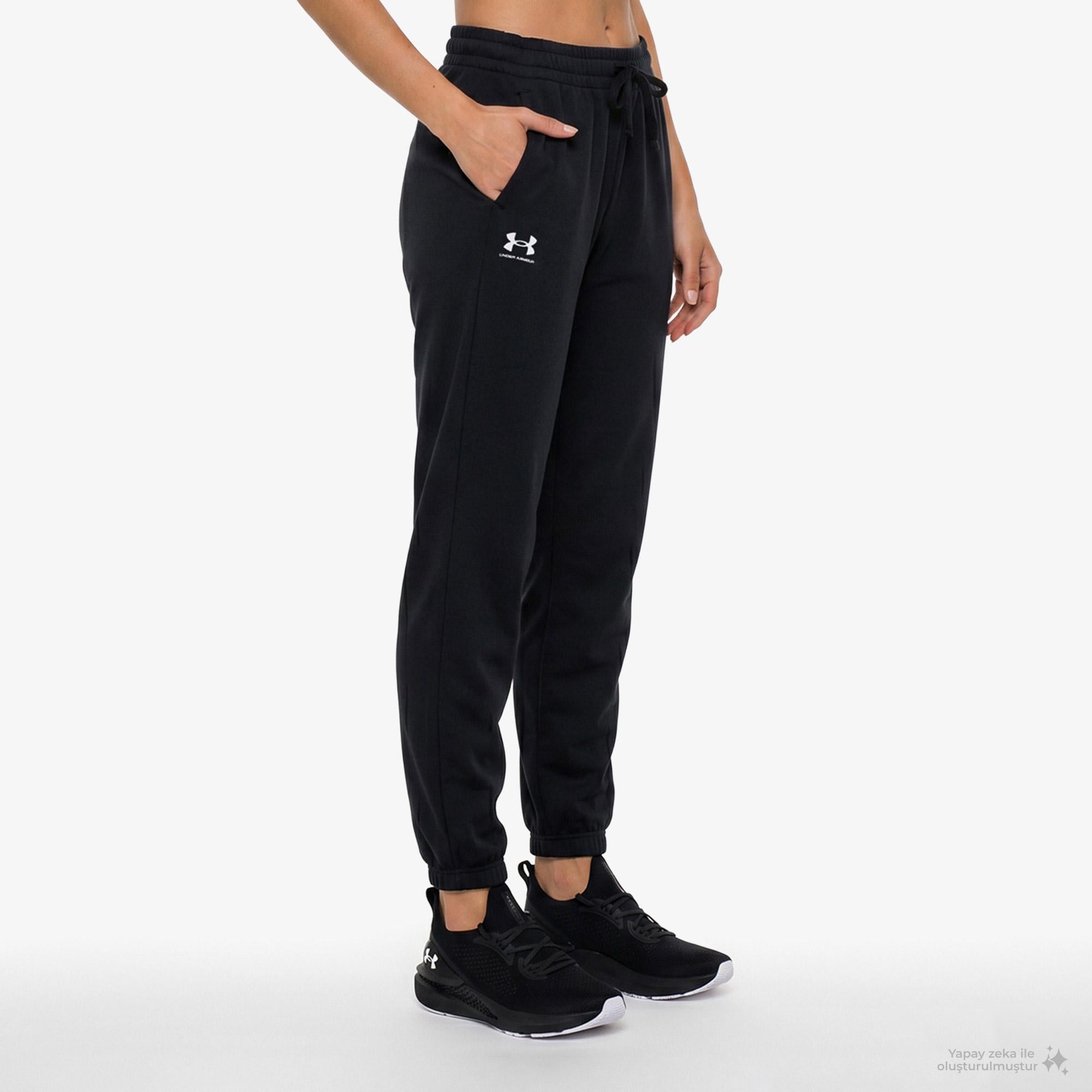Under Armour Sport Terry Kadın Siyah Eşofman Altı