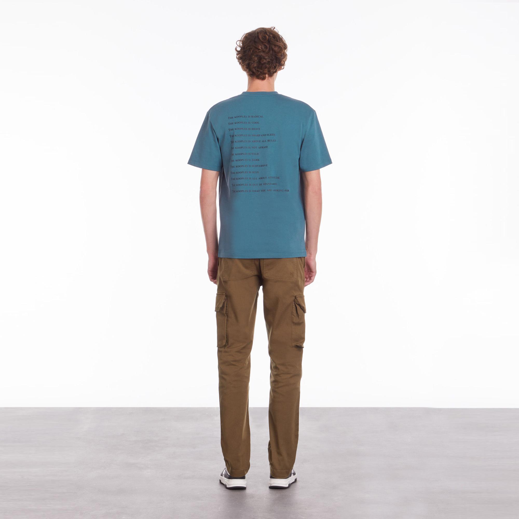 THE KOOPLES ERKEK BİSİKLET YAKA KISA KOLLU MAVİ T-SHIRT