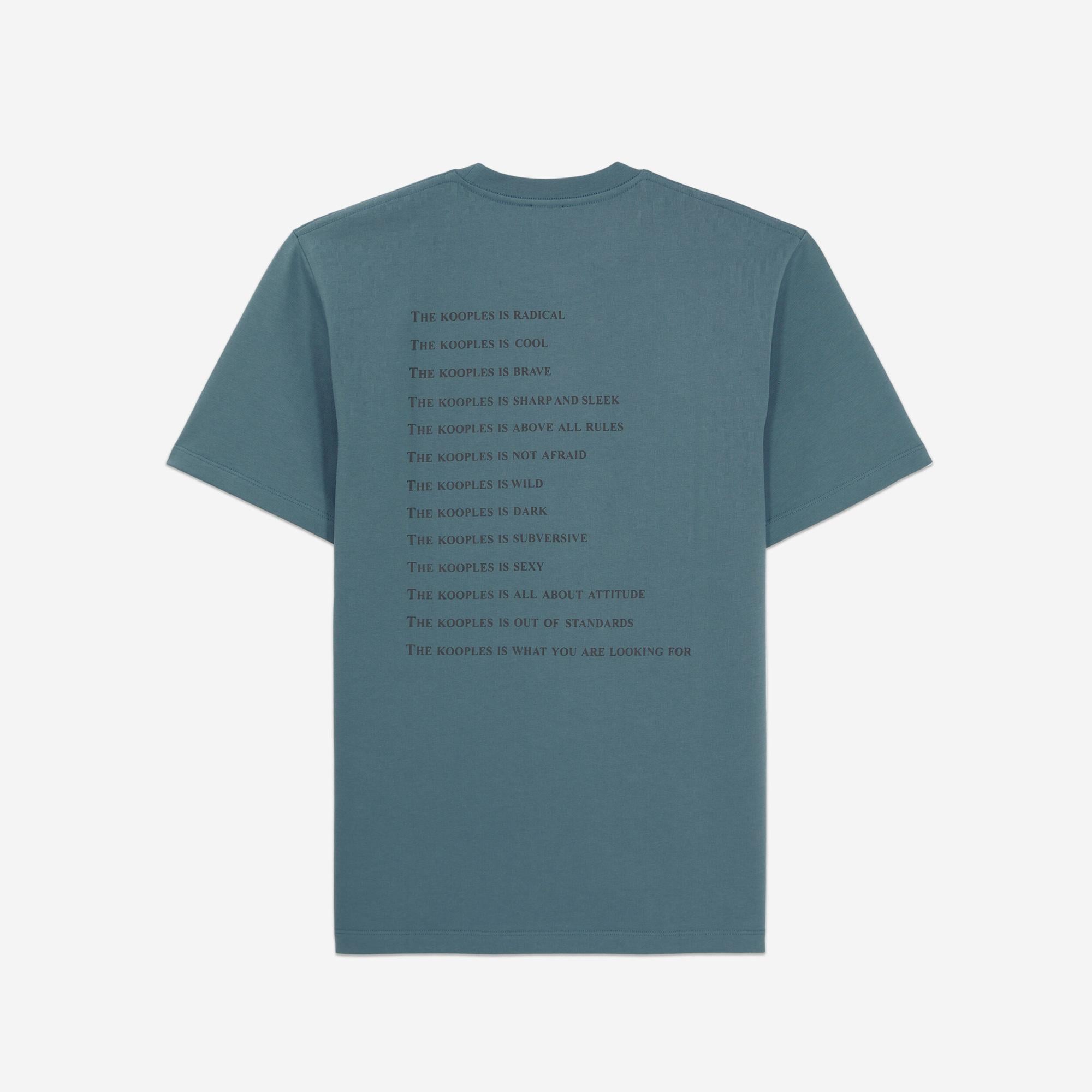 THE KOOPLES ERKEK BİSİKLET YAKA KISA KOLLU MAVİ T-SHIRT