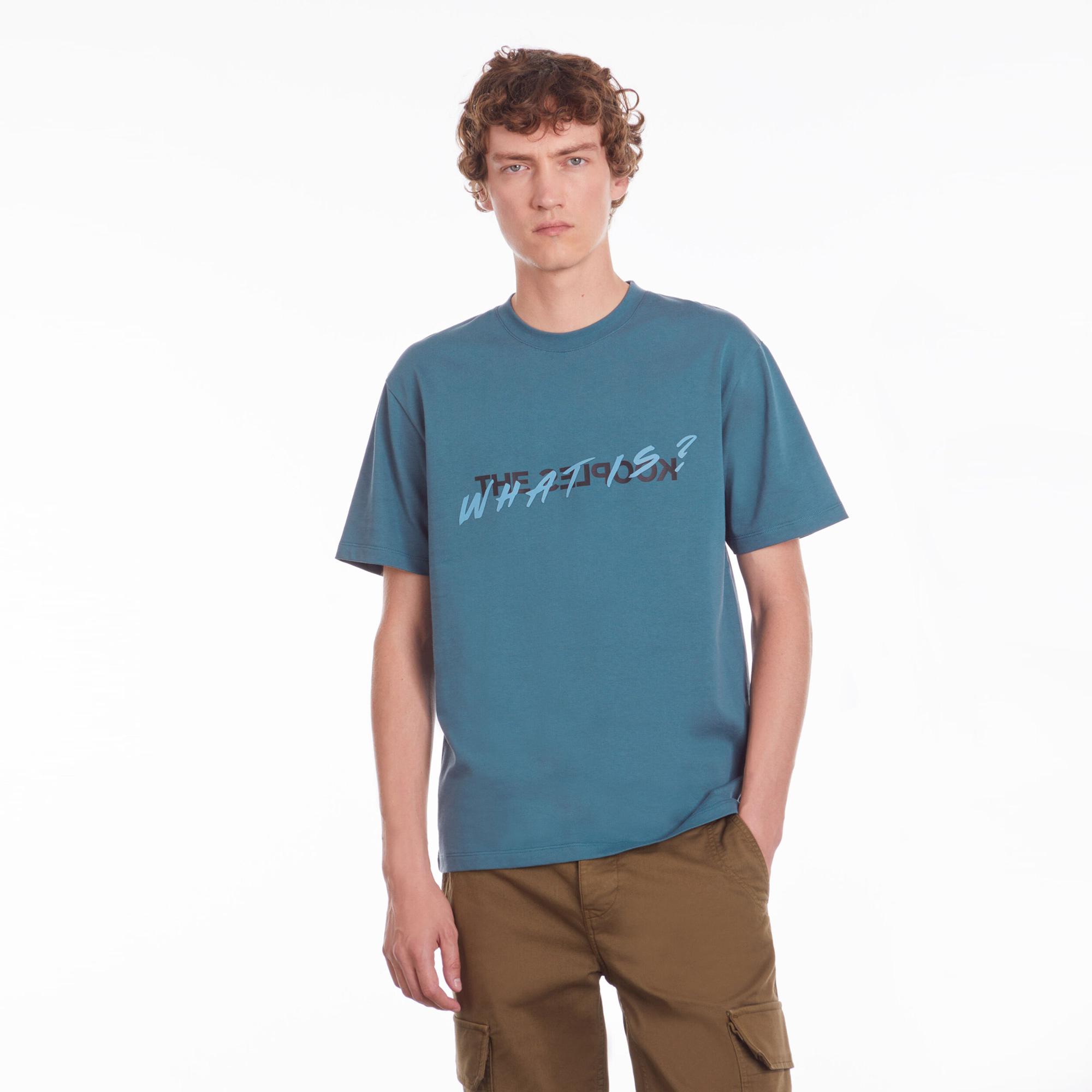 THE KOOPLES ERKEK BİSİKLET YAKA KISA KOLLU MAVİ T-SHIRT