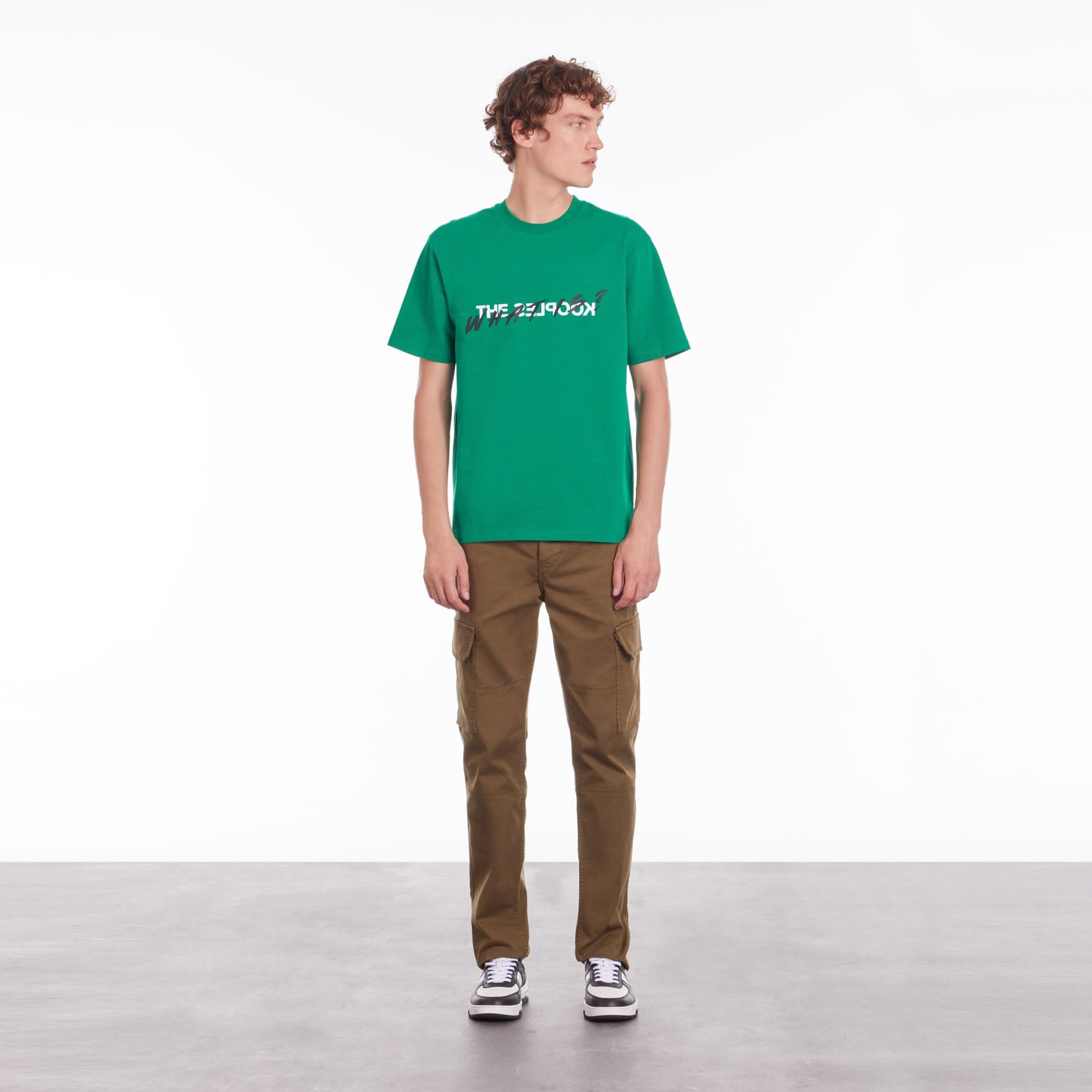 THE KOOPLES ERKEK BİSİKLET YAKA KISA KOLLU YEŞİL T-SHIRT