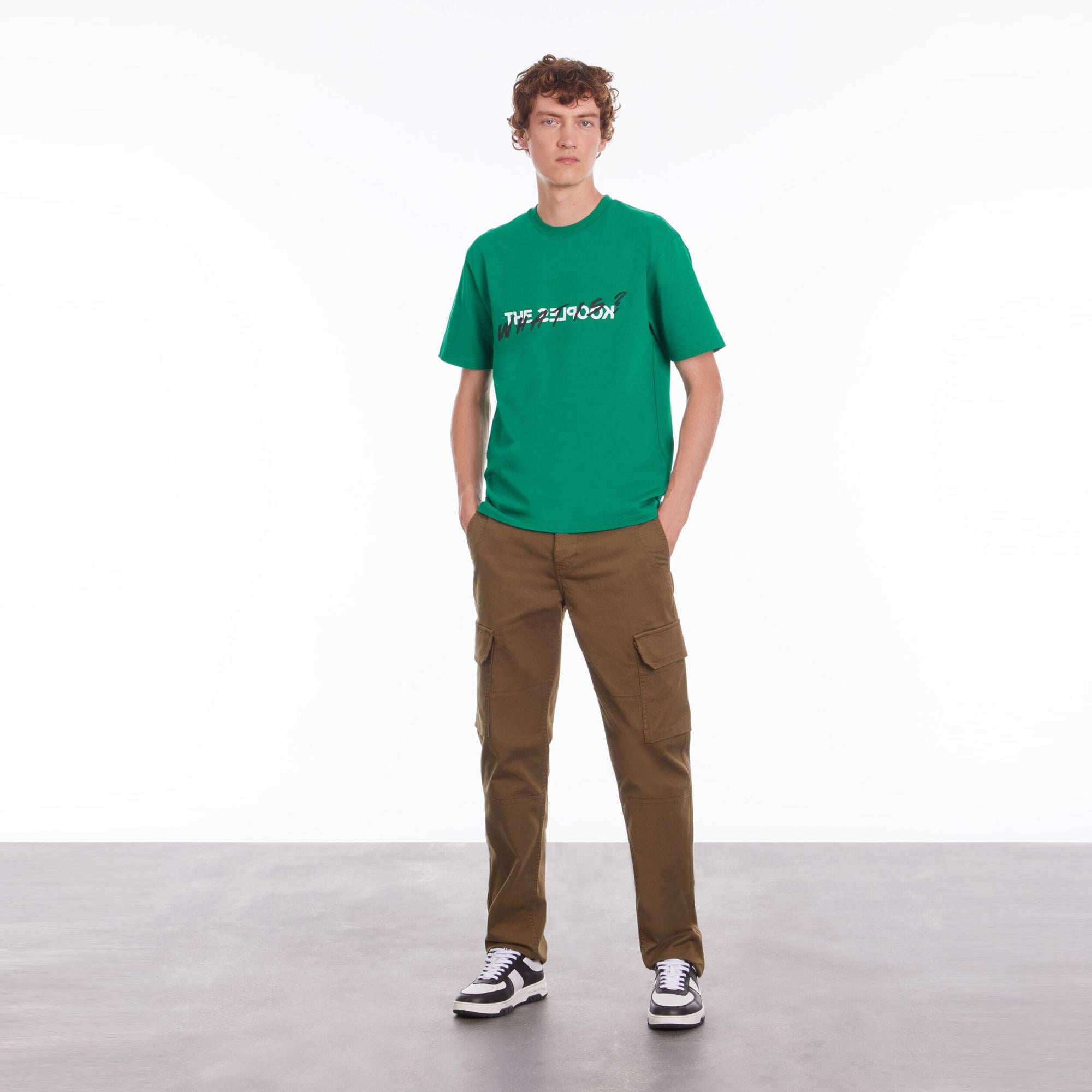 THE KOOPLES ERKEK BİSİKLET YAKA KISA KOLLU YEŞİL T-SHIRT