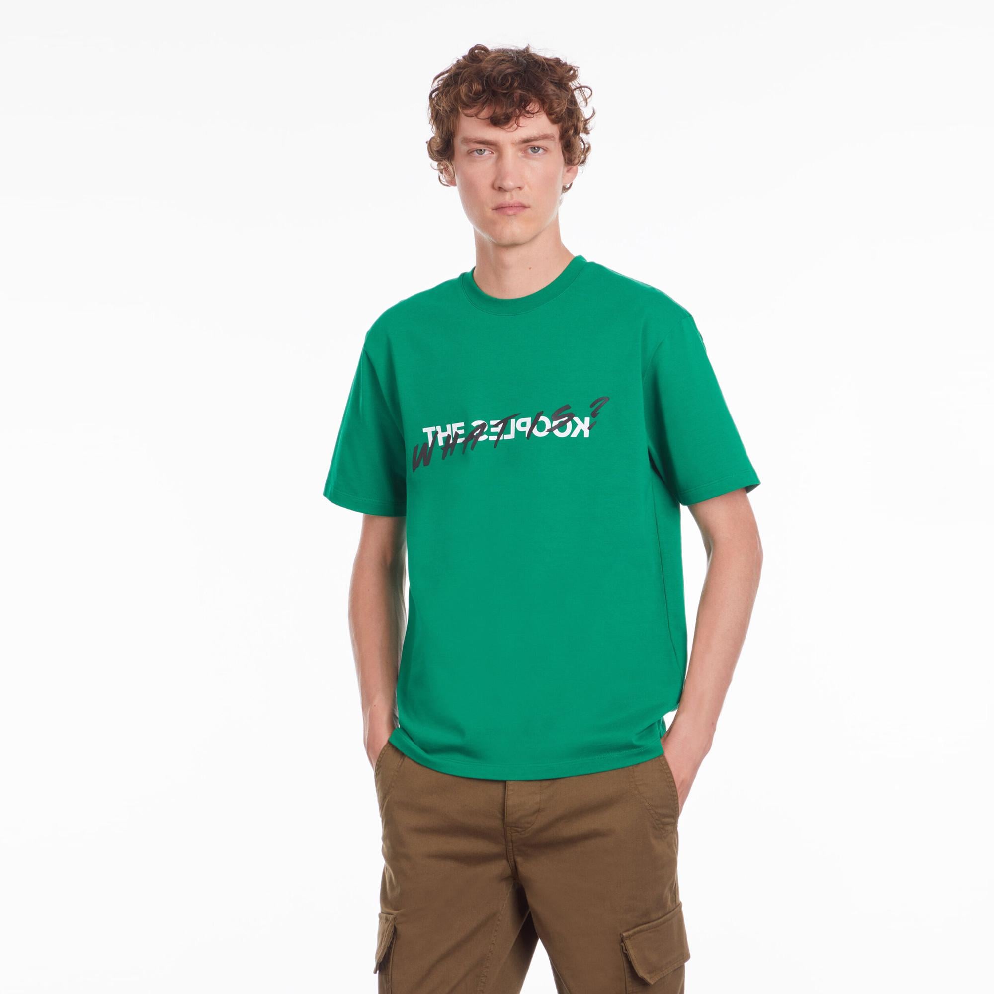 THE KOOPLES ERKEK BİSİKLET YAKA KISA KOLLU YEŞİL T-SHIRT