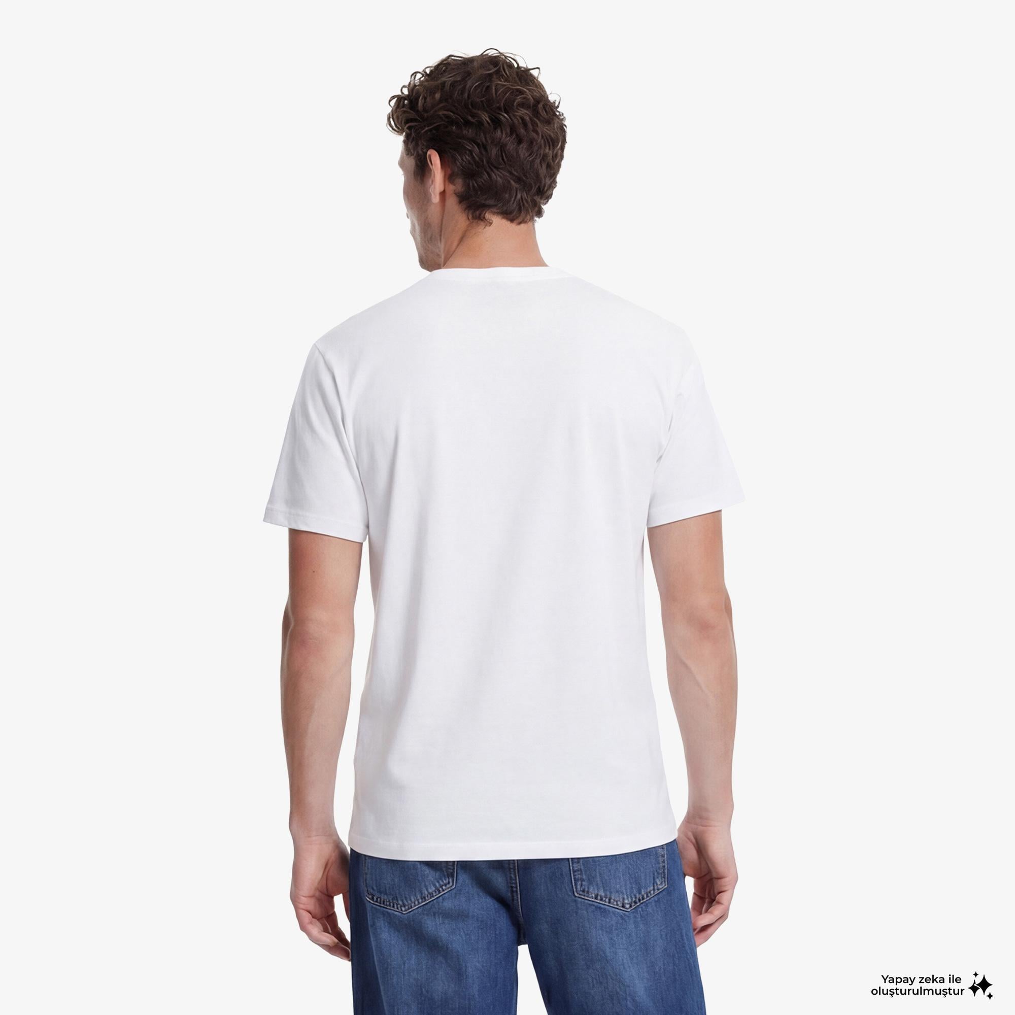 THE KOOPLES ERKEK BİSİKLET YAKA KISA KOLLU BEYAZ T-SHIRT