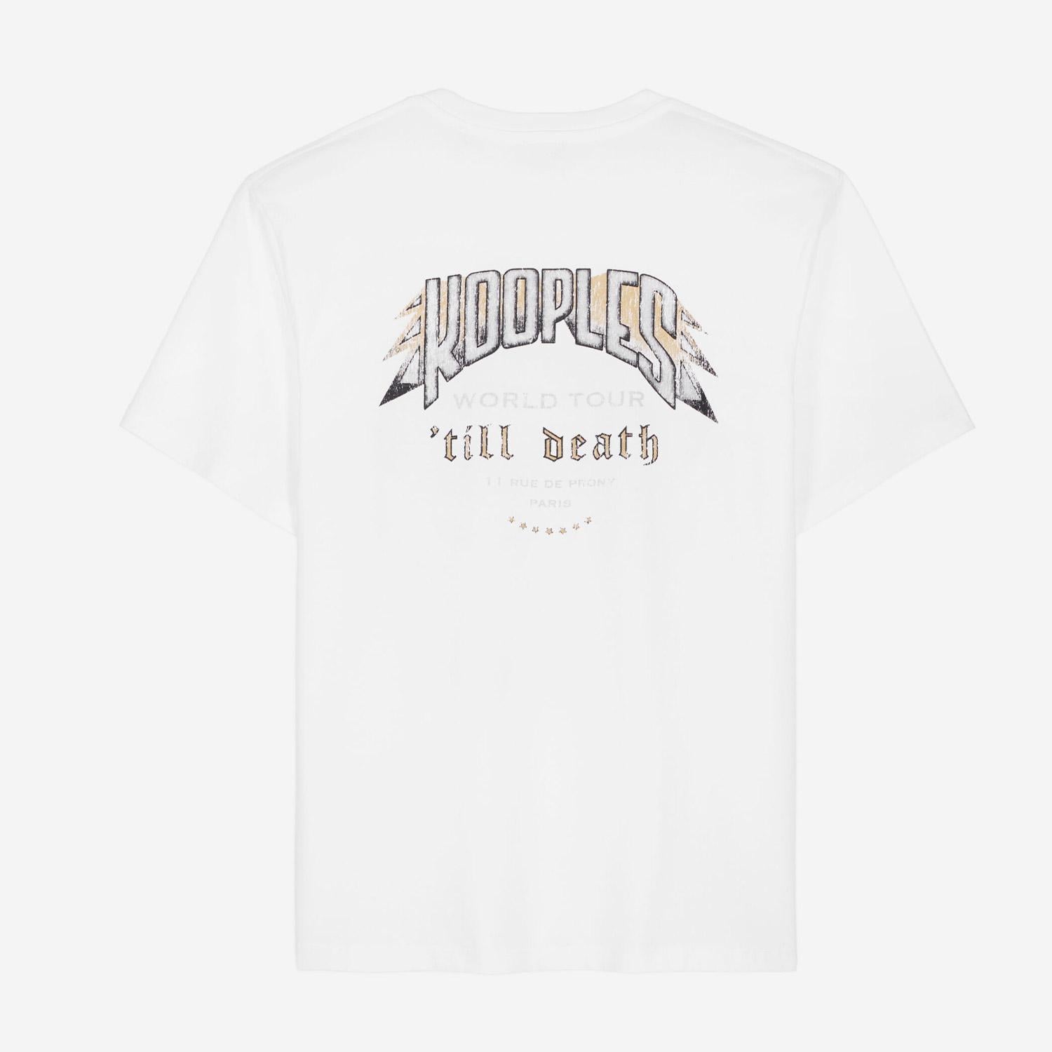 ERKEK BASKILI BEYAZ T-SHIRT