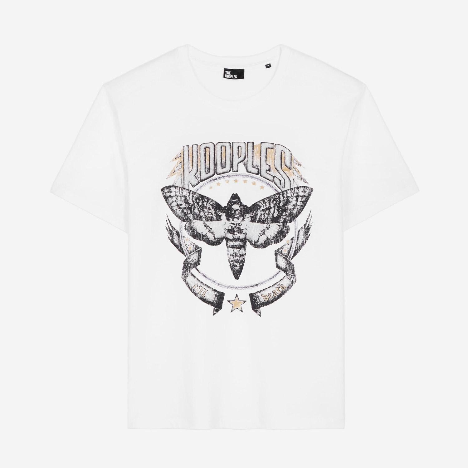 ERKEK BASKILI BEYAZ T-SHIRT