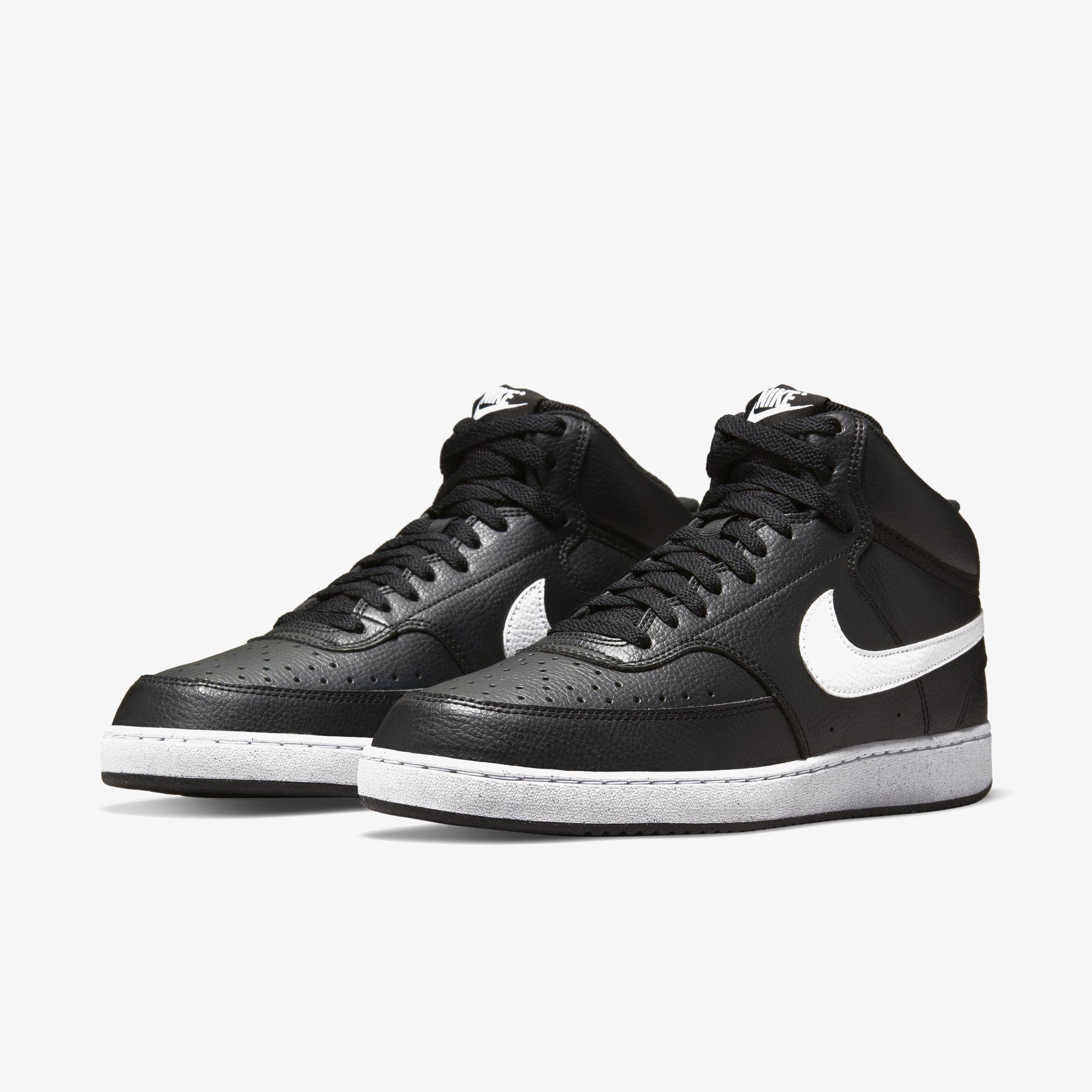 Nike Court Vision Mid Next Nature Erkek Siyah Spor Ayakkabı