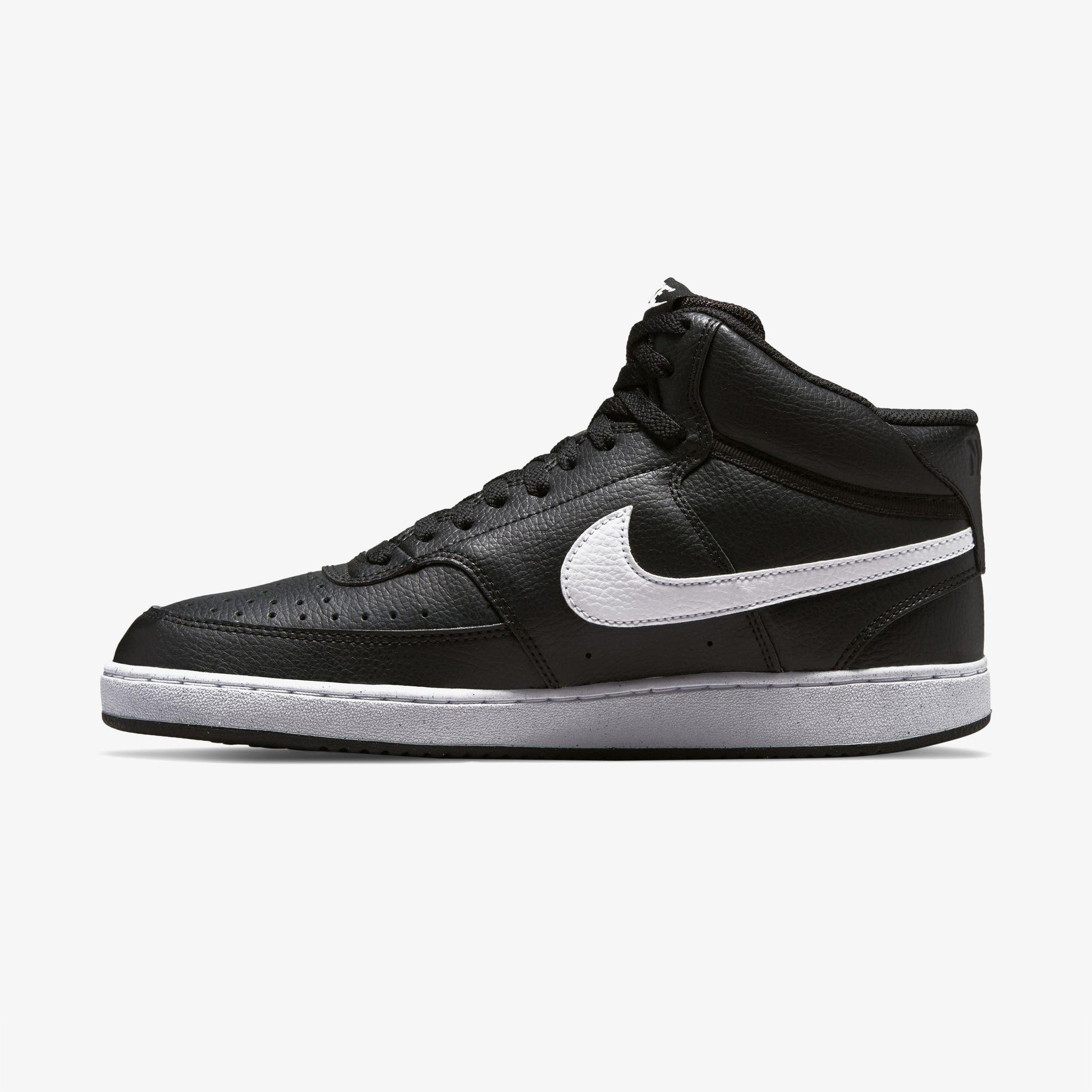 Nike Court Vision Mid Next Nature Erkek Siyah Spor Ayakkabı