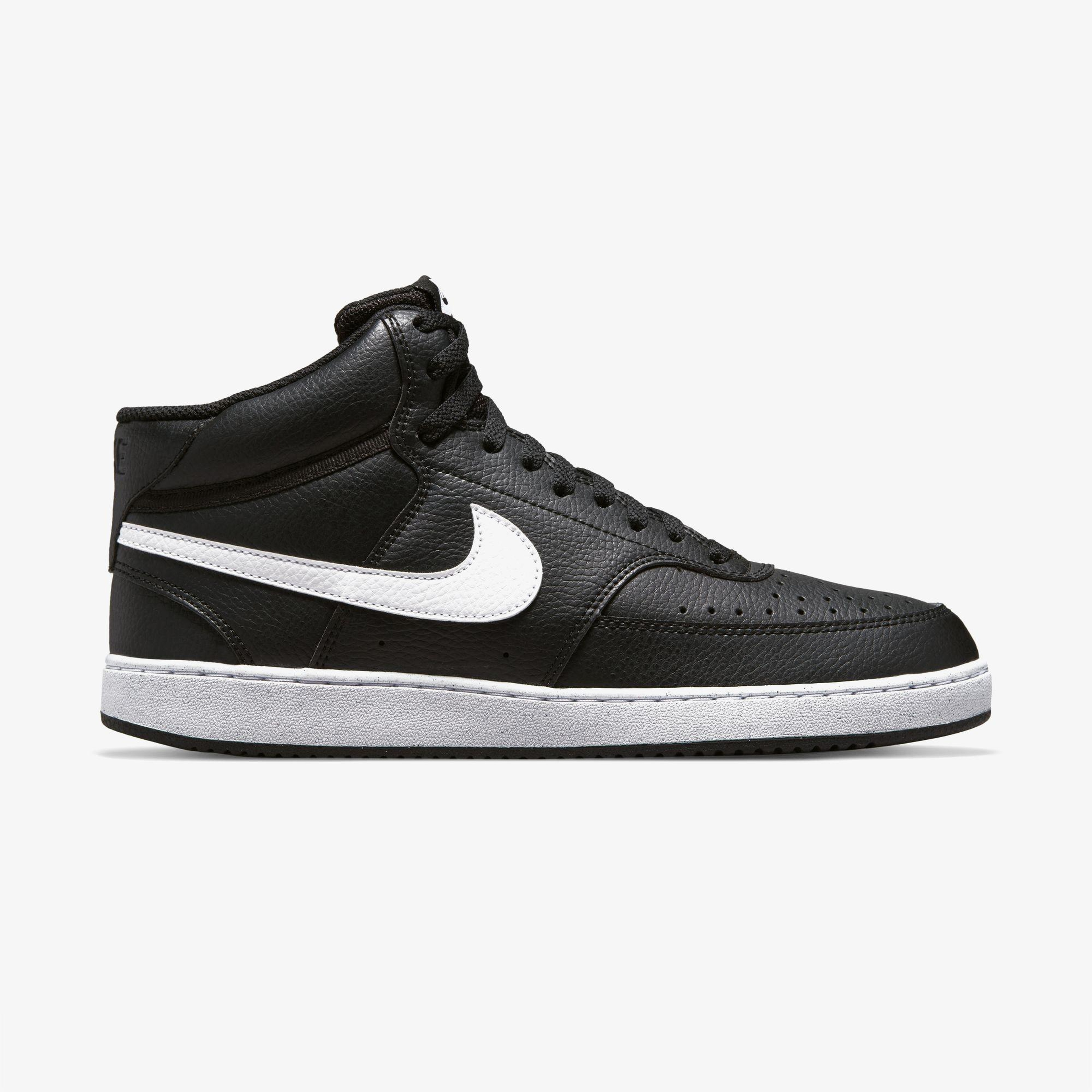 Nike Court Vision Mid Next Nature Erkek Siyah Spor Ayakkabı