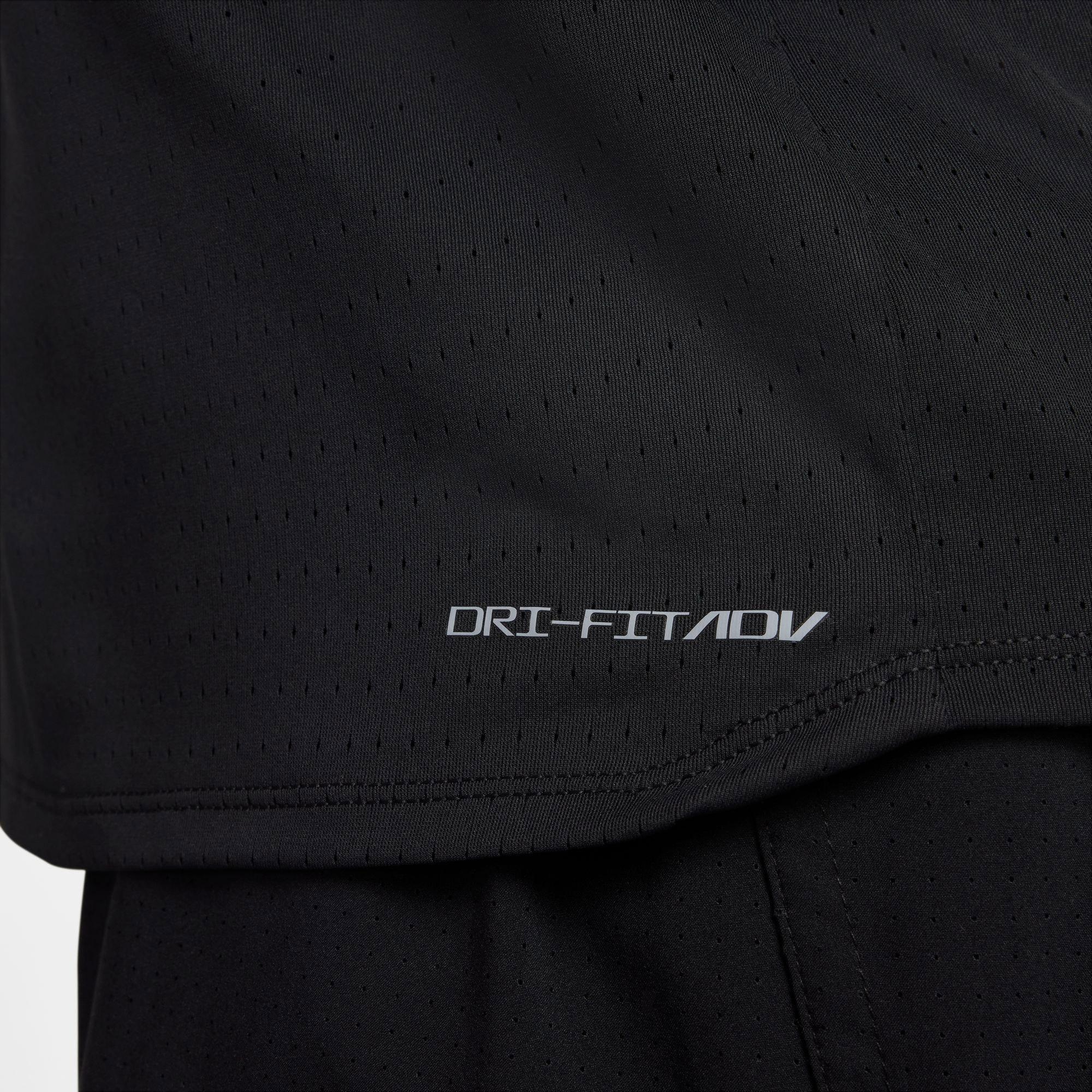 Nike Dri-Fit ADV AeroSwift Erkek Siyah Kolsuz T-Shirt