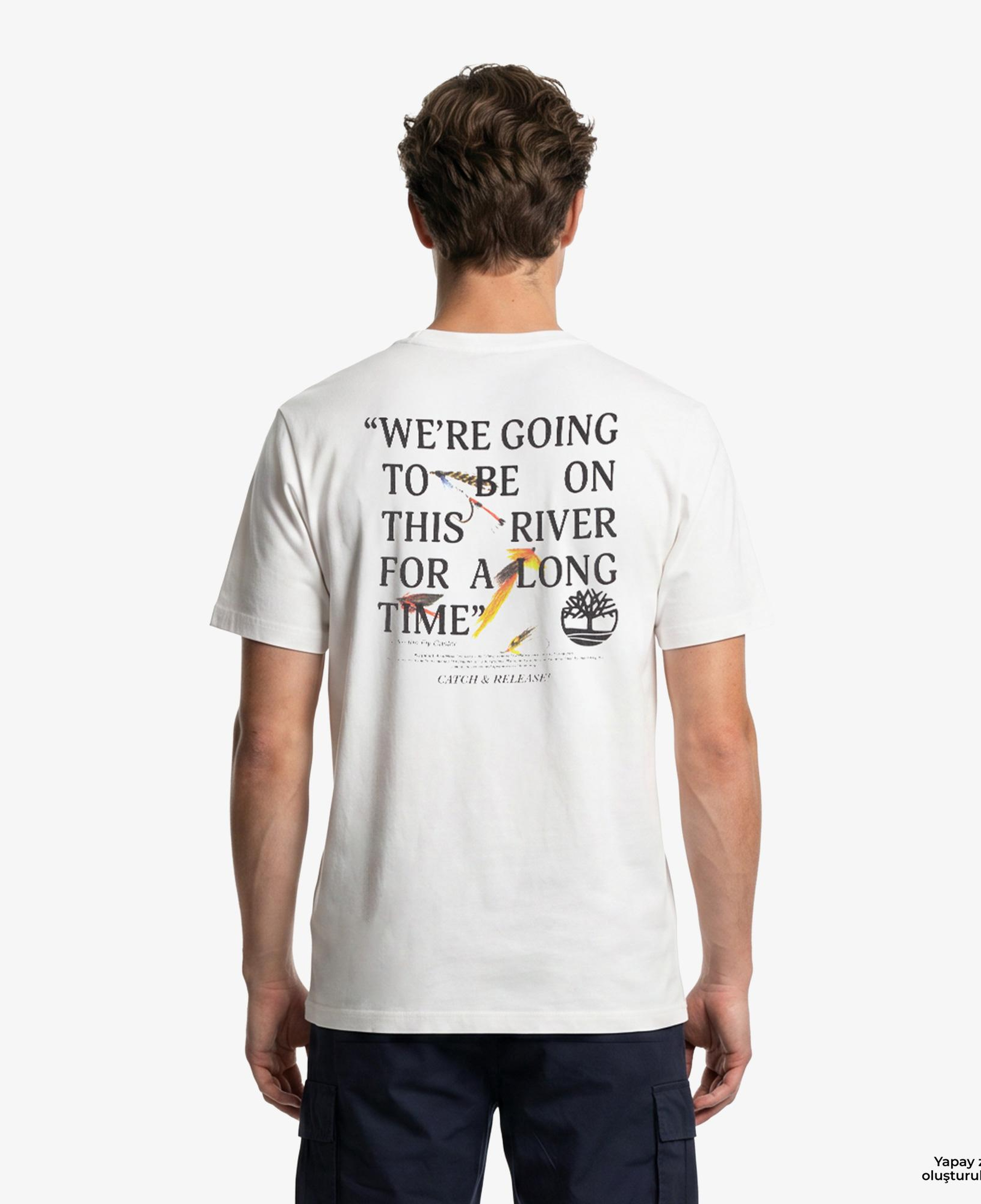 Timberland Slogan Erkek Beyaz T-Shirt