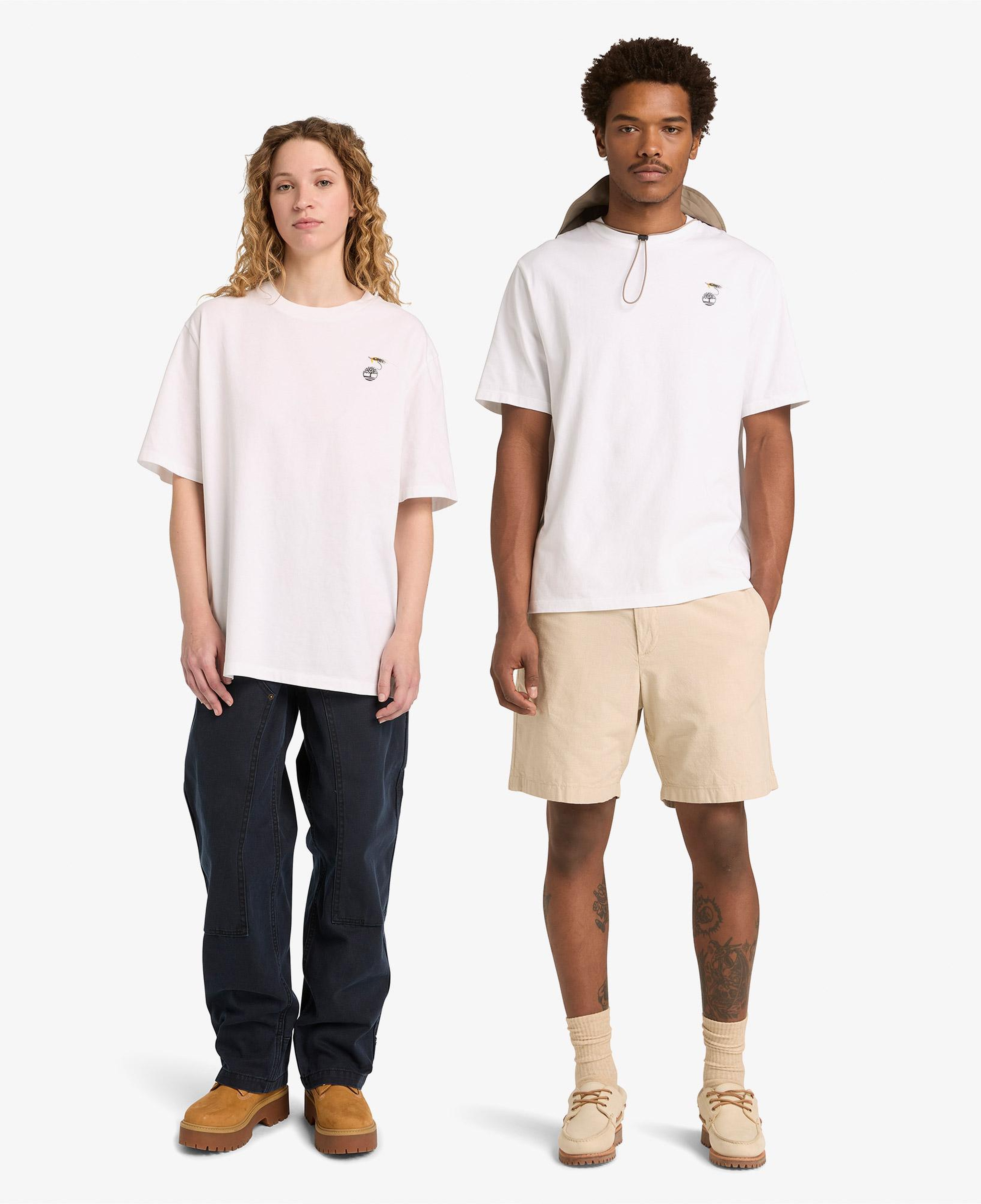 Timberland Slogan Erkek Beyaz T-Shirt