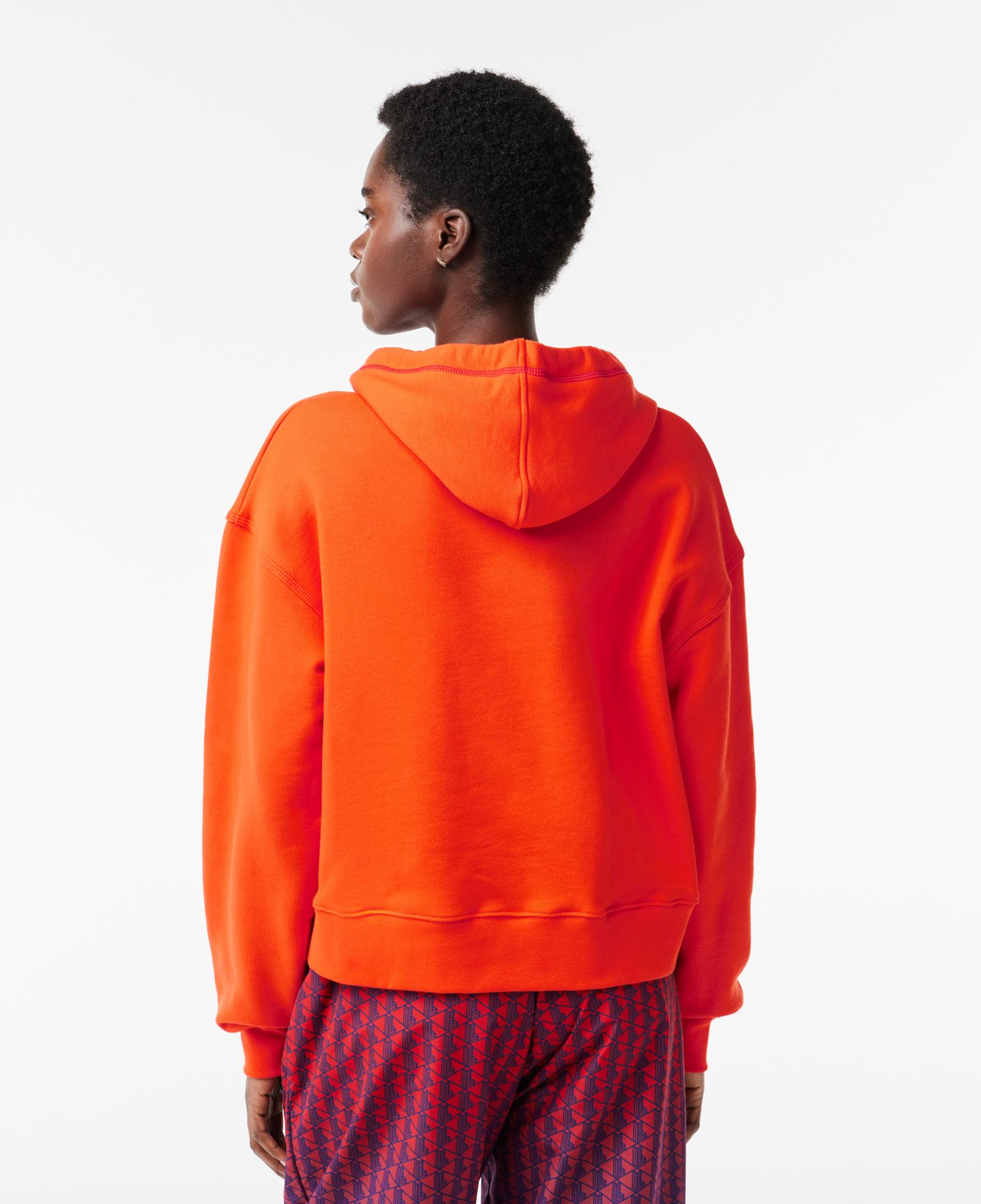 Kadın Relaxed Fit Kapüşonlu Turuncu Sweatshirt