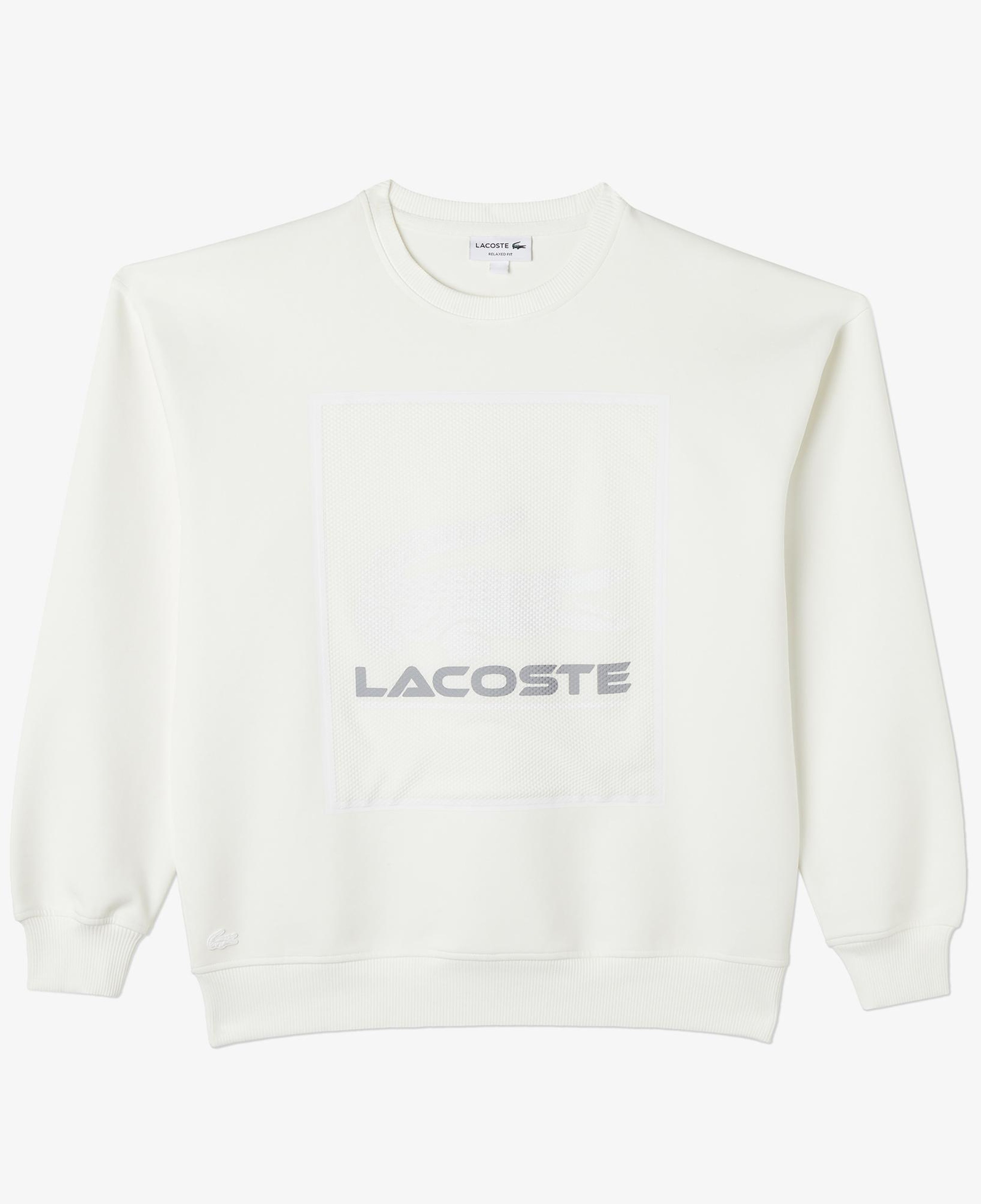 Erkek Relaxed Fit Bisiklet Yaka Baskılı Ekru Sweatshirt