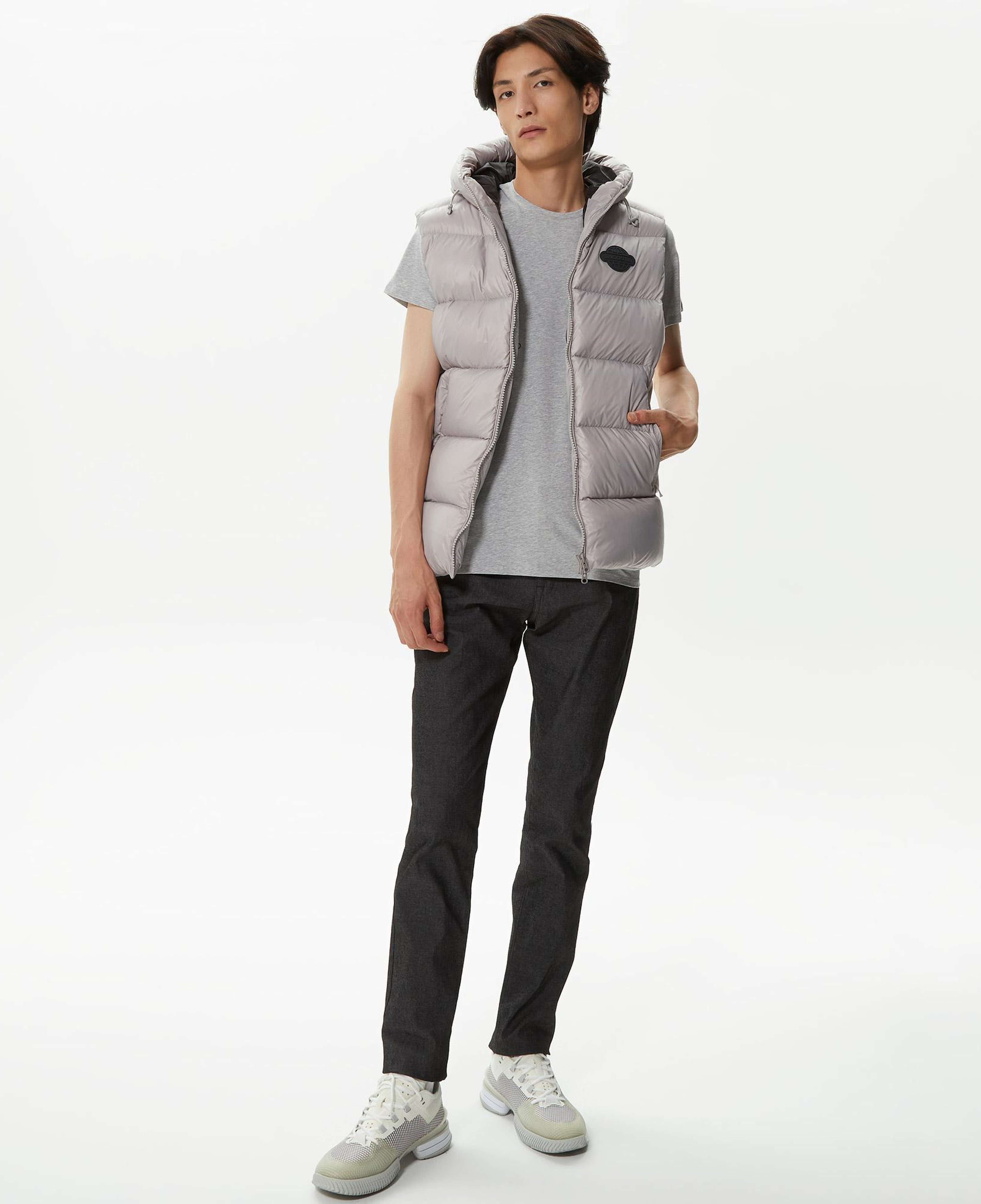Lacoste Erkek Kapüşonlu Gri Yelek