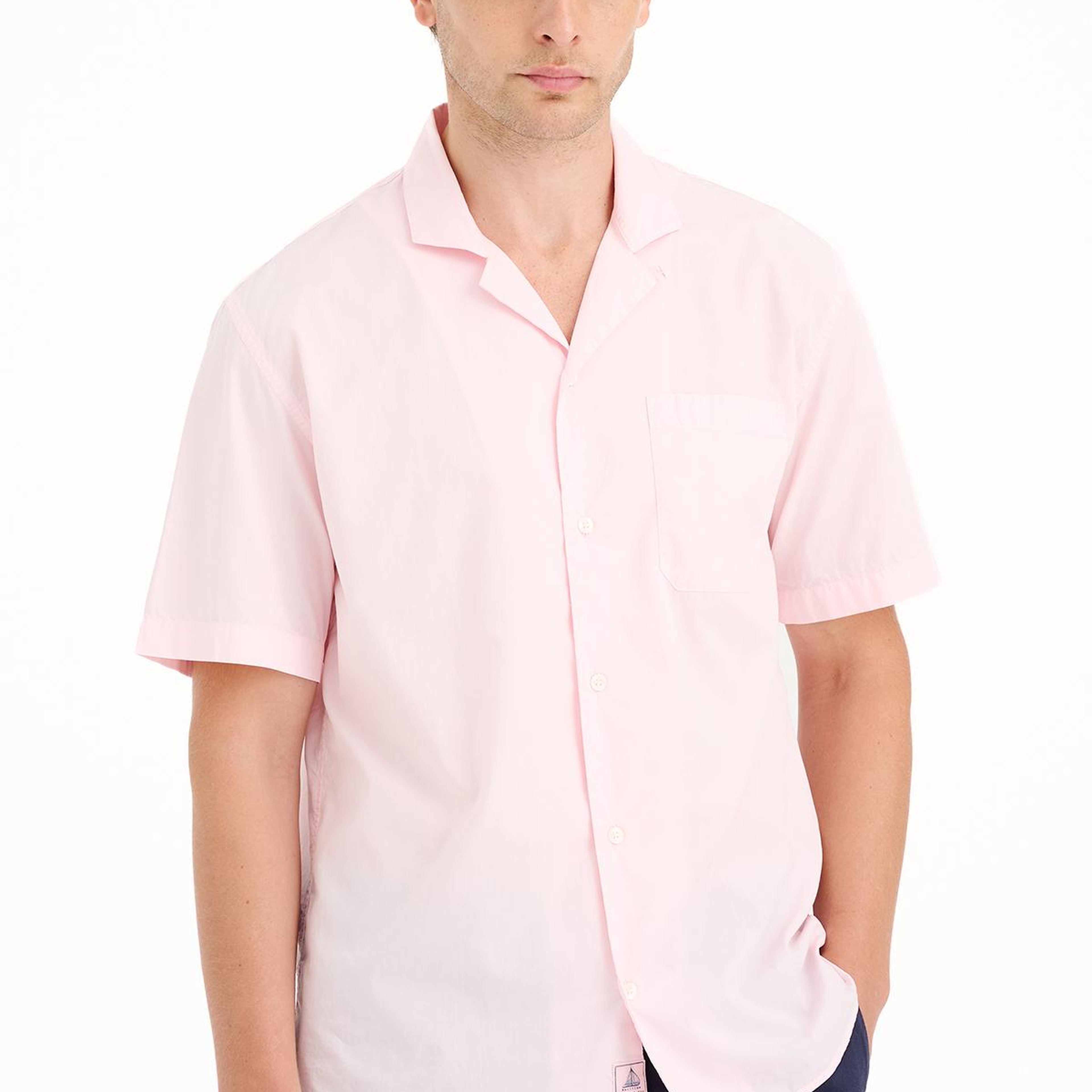 Erkek Pembe Kısa Kollu Gömlek