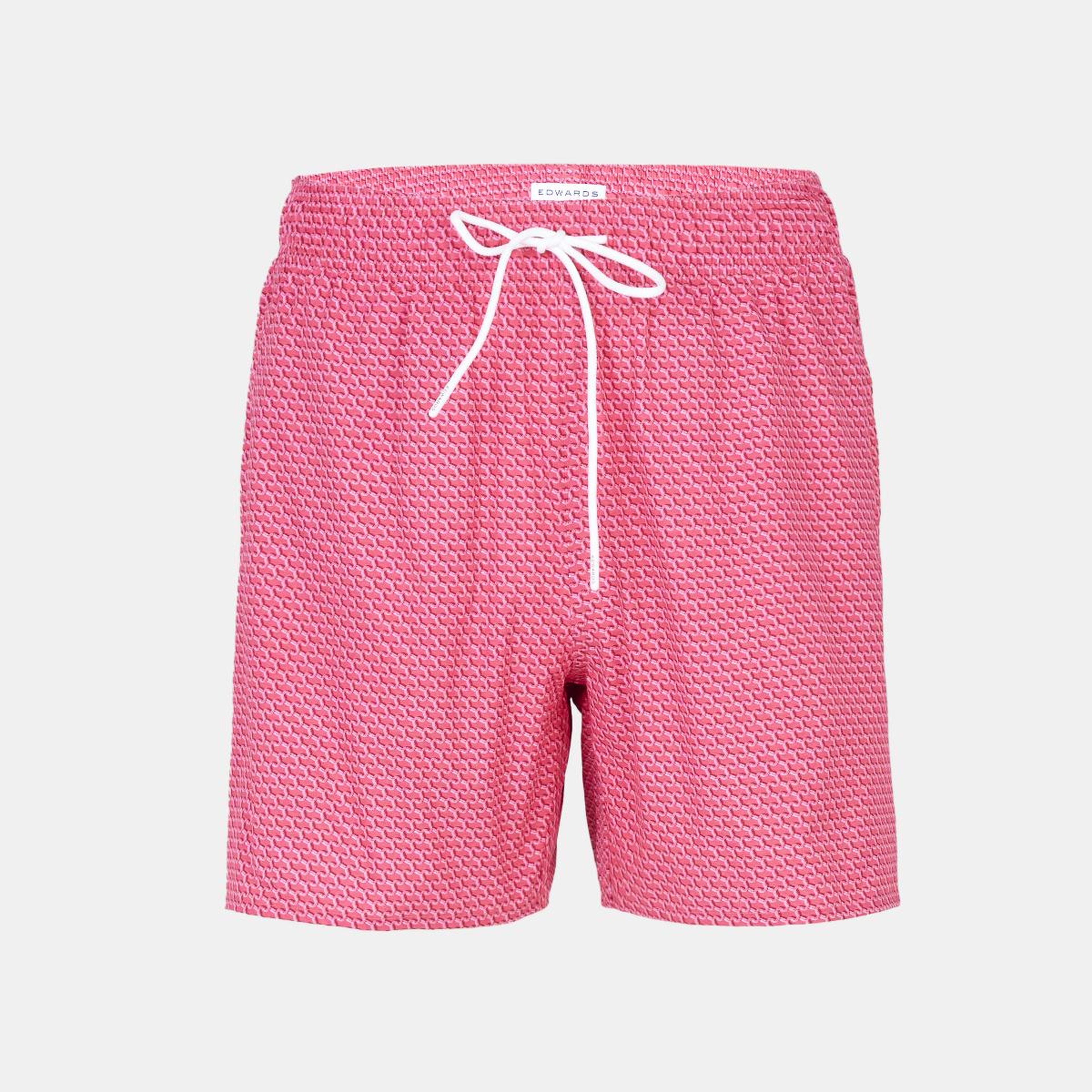 Erkek Pembe Halat Desenli Deniz Şortu