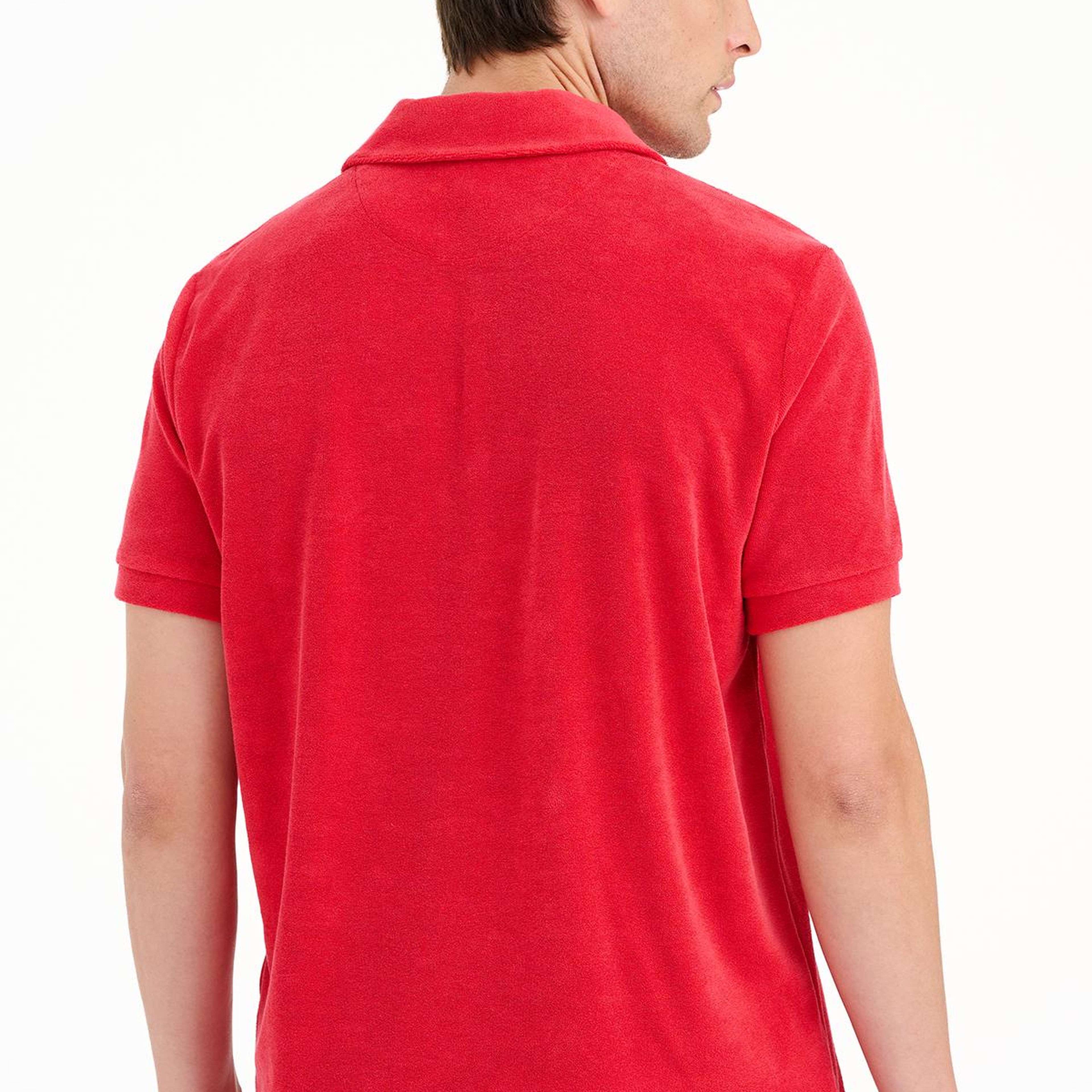 Erkek Mercan Polo Yaka Havlu T-Shirt