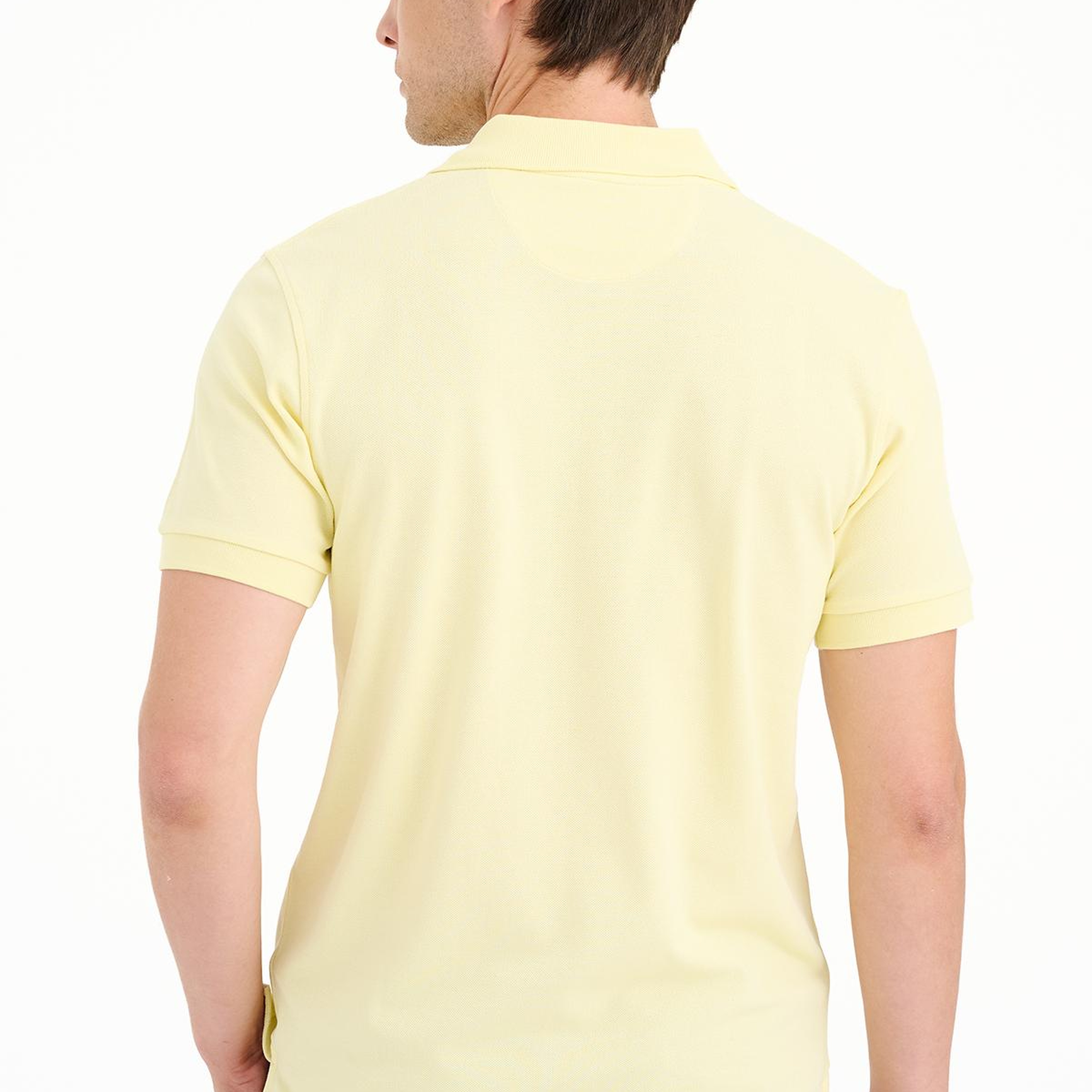 Erkek Açık Sarı Pike Polo Yaka T-Shirt