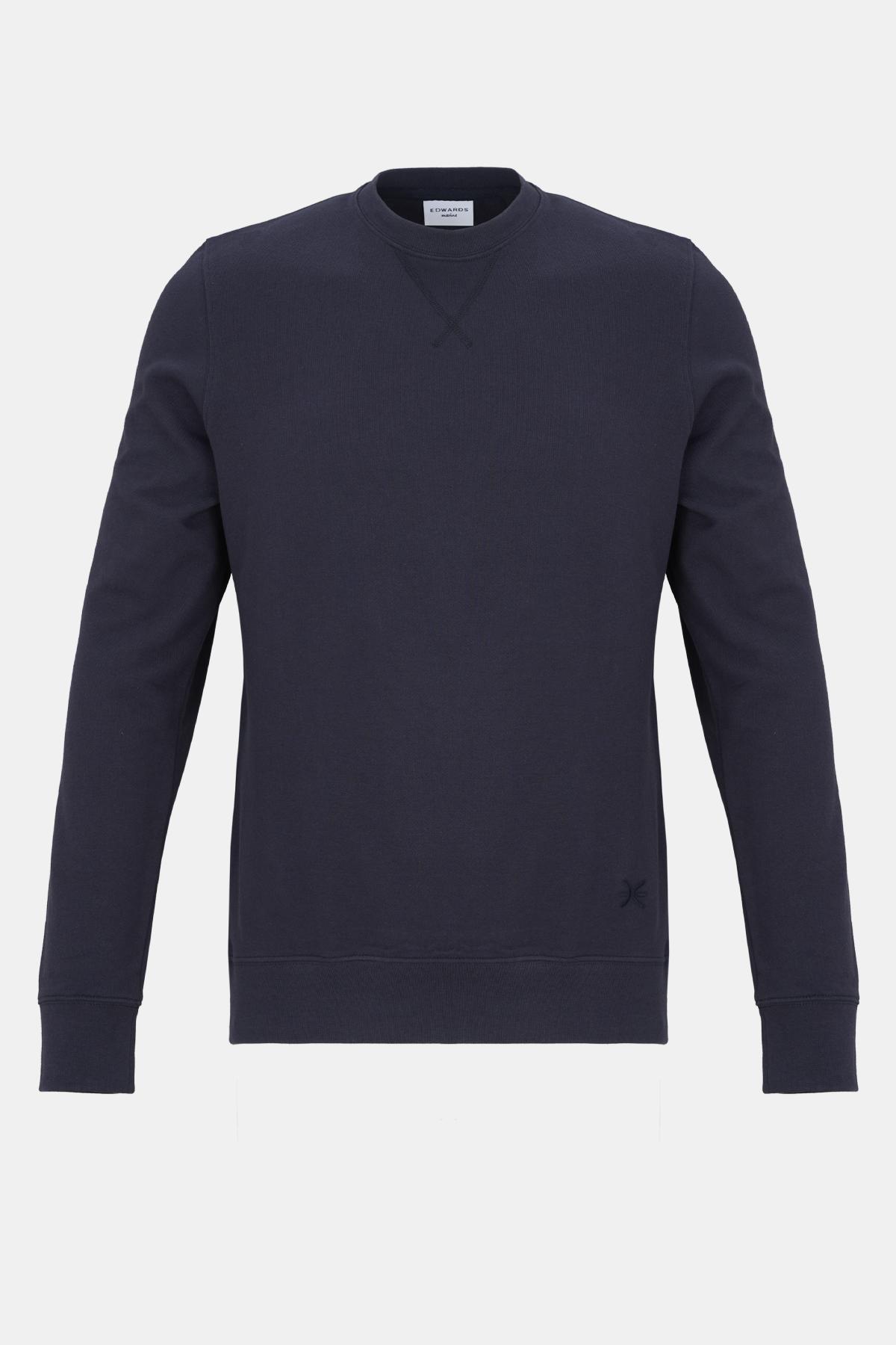 Erkek Lacivert Bisiklet Yaka Basic Sweatshirt