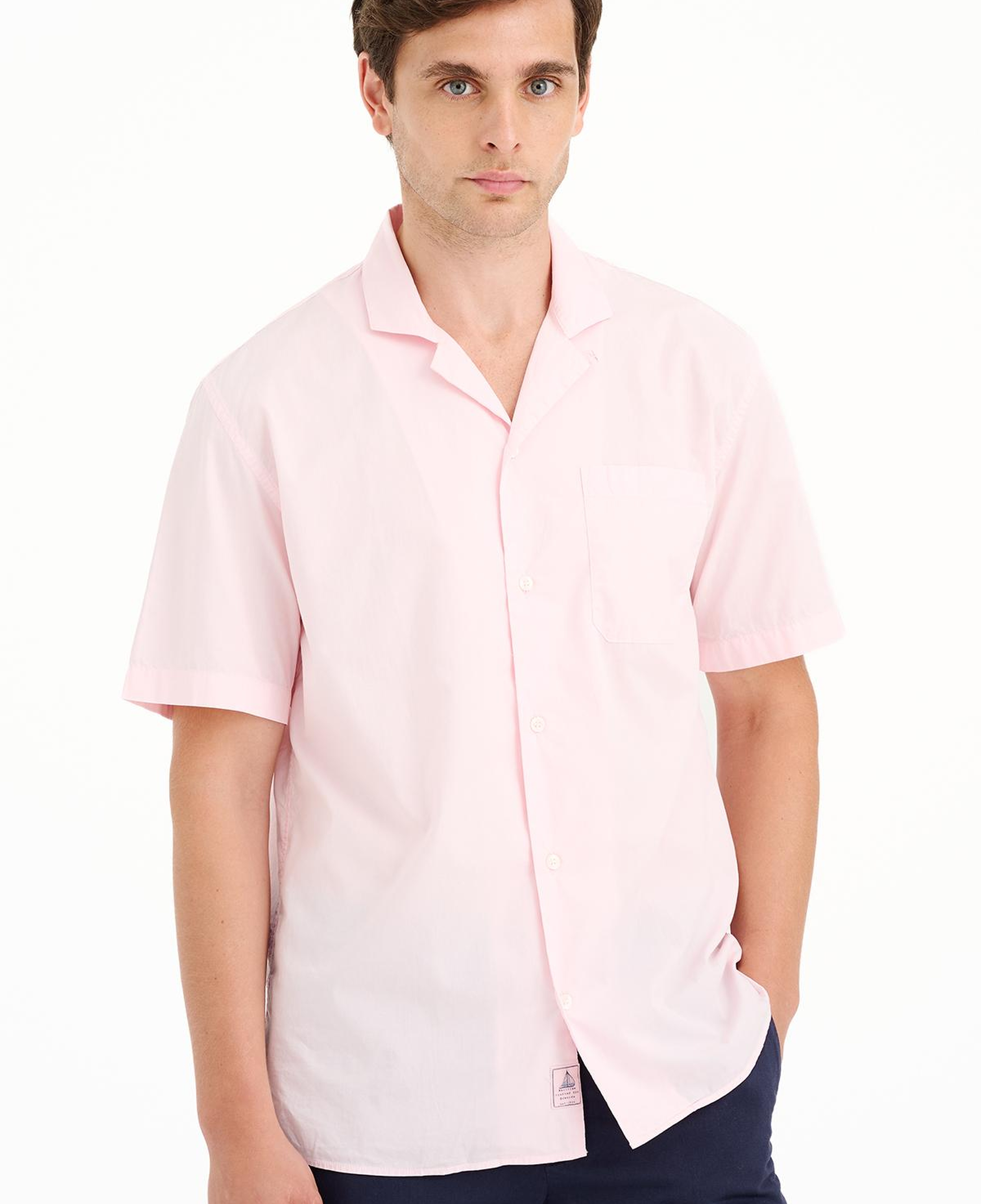 Erkek Pembe Kısa Kollu Gömlek