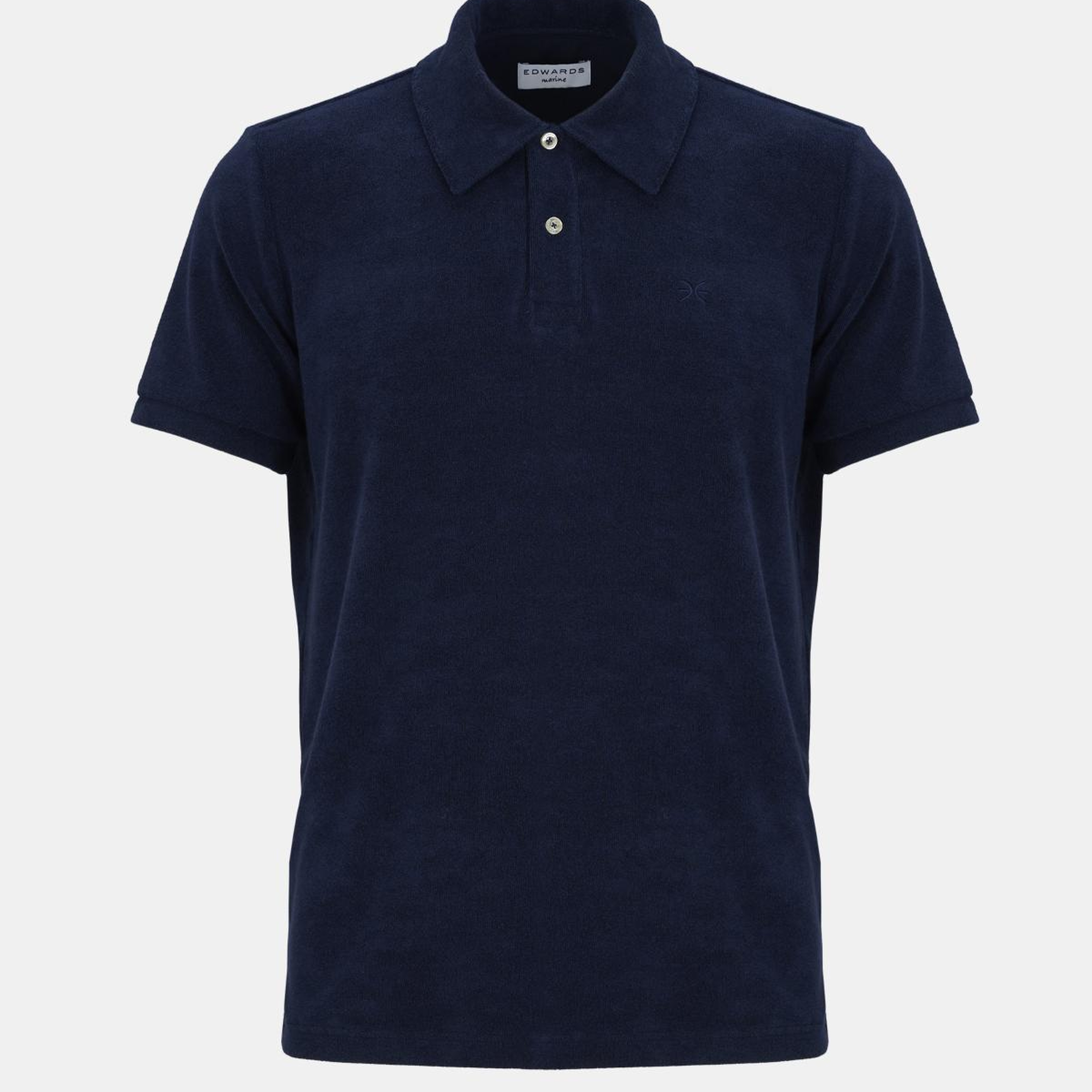 Erkek Lacivert Polo Yaka Havlu T-Shirt