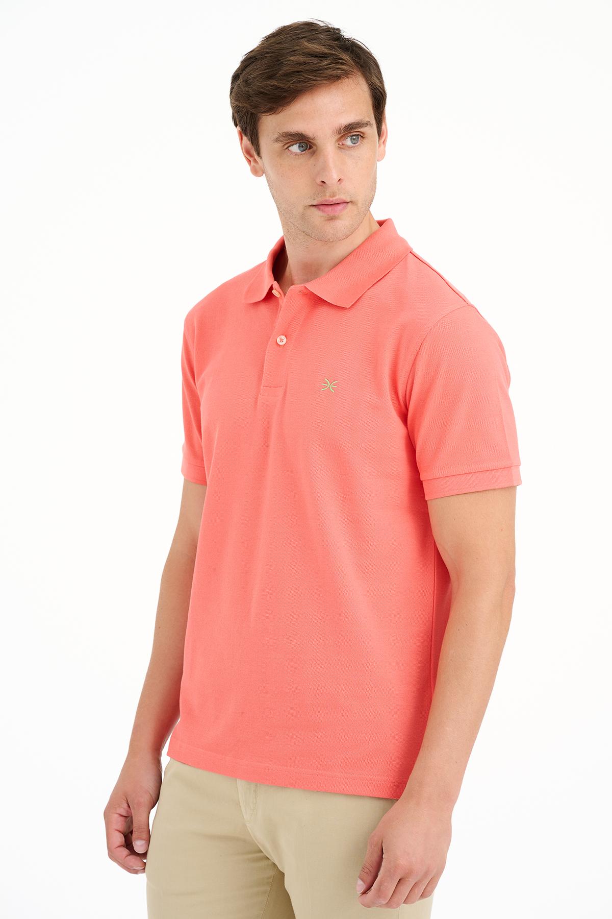 Erkek Turuncu Pike Polo Yaka T-Shirt