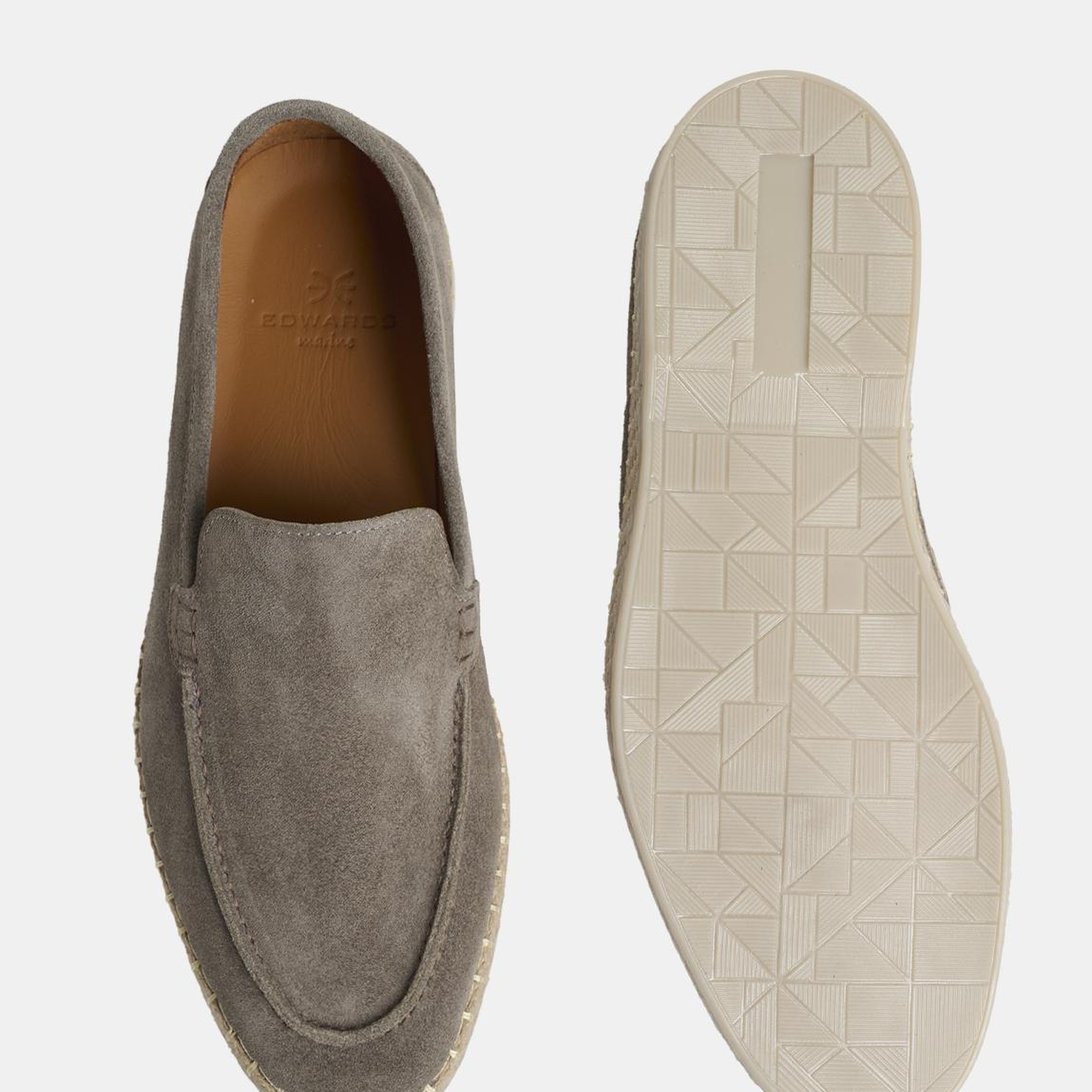 Erkek Gri Süet Loafer