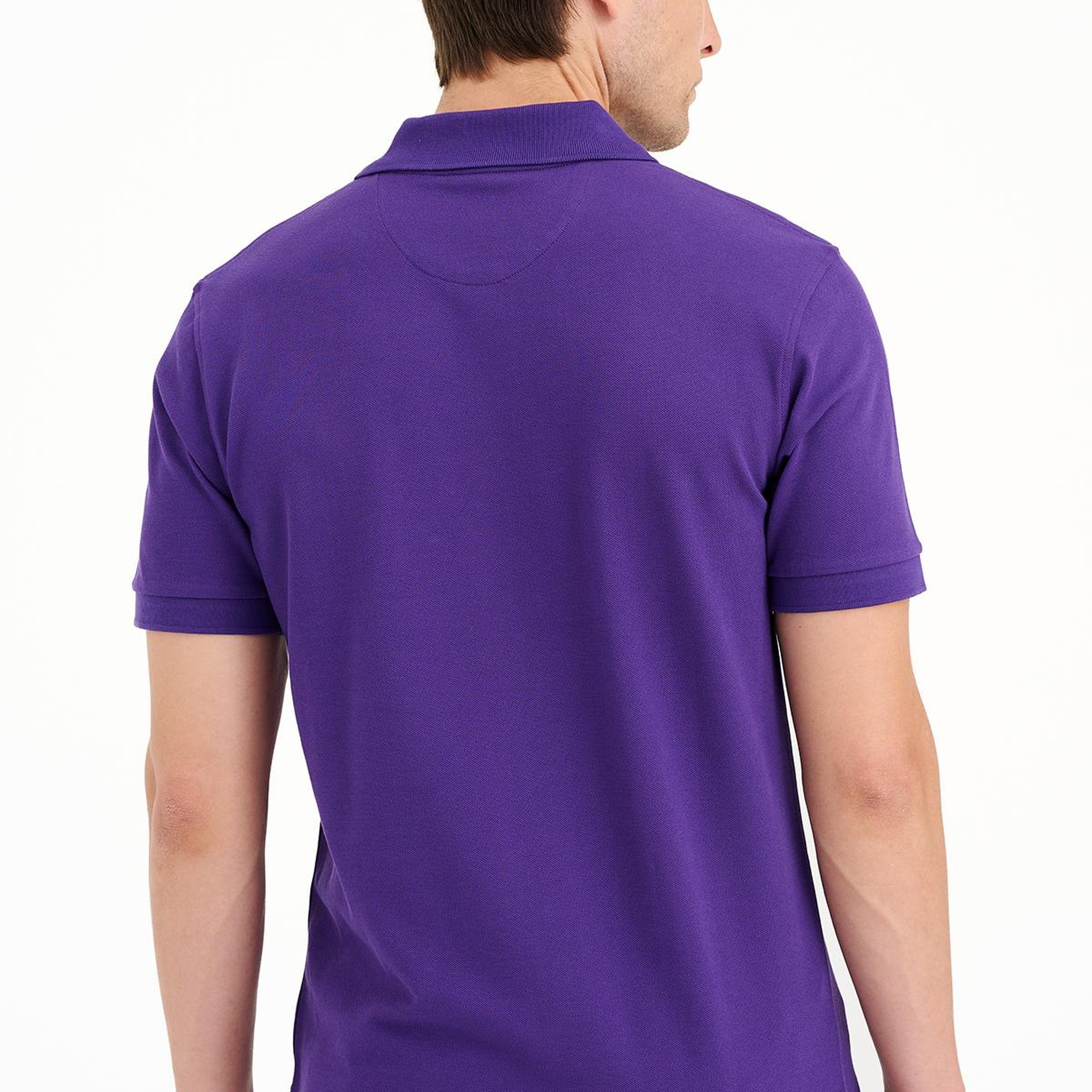 Erkek Mor Pike Polo Yaka T-Shirt