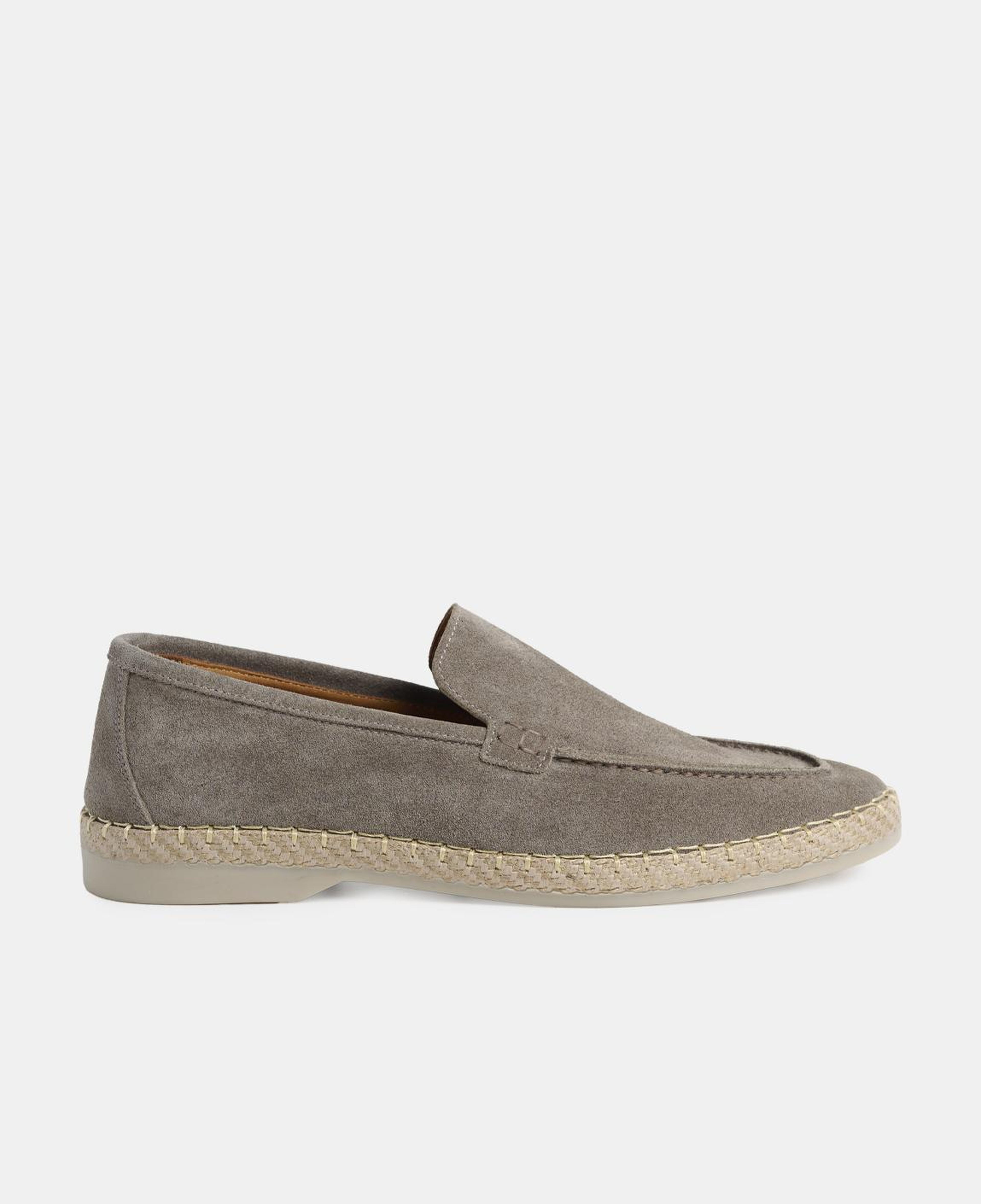 Erkek Gri Süet Loafer
