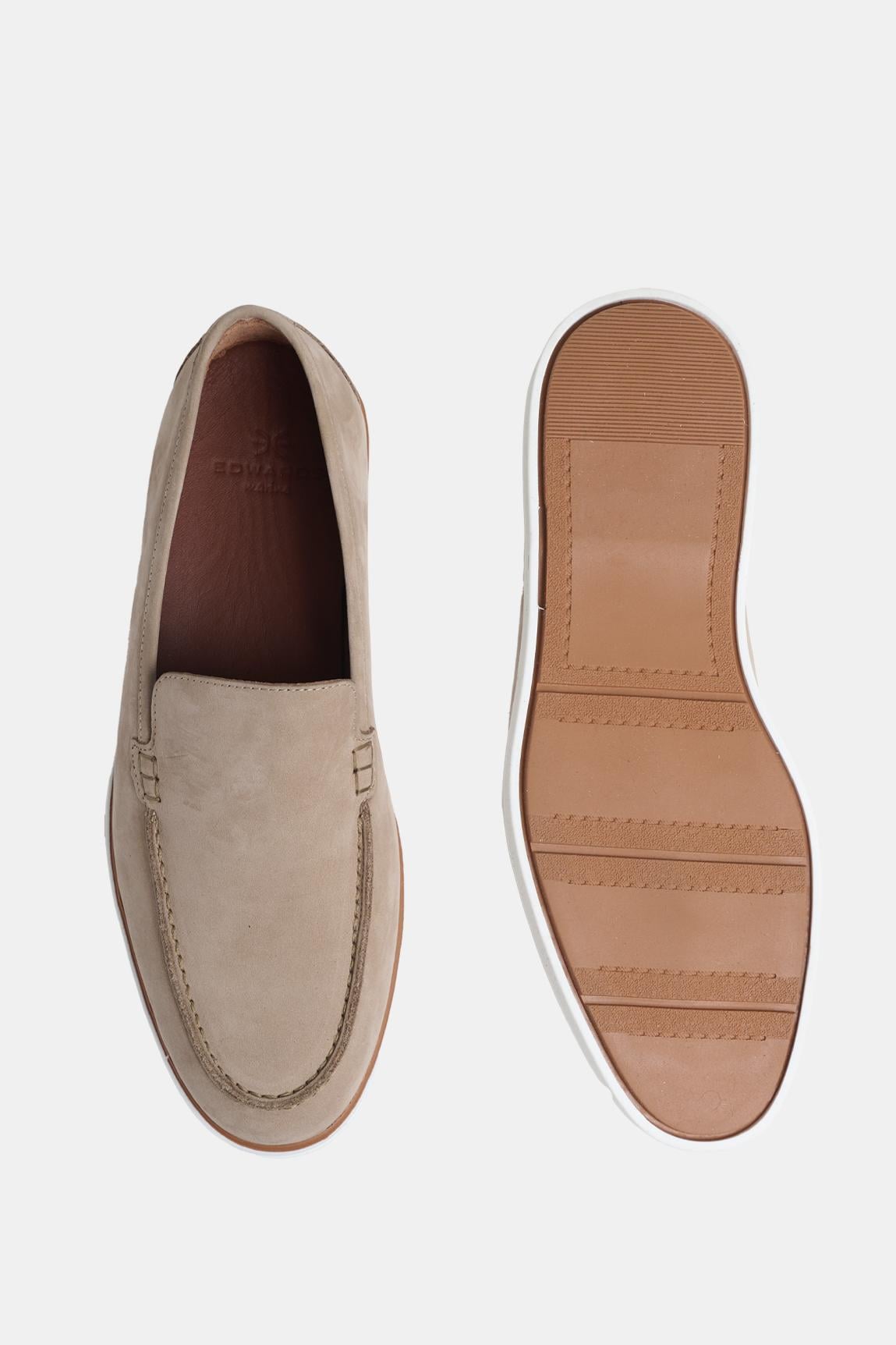 Erkek Bej Nubuk Loafer