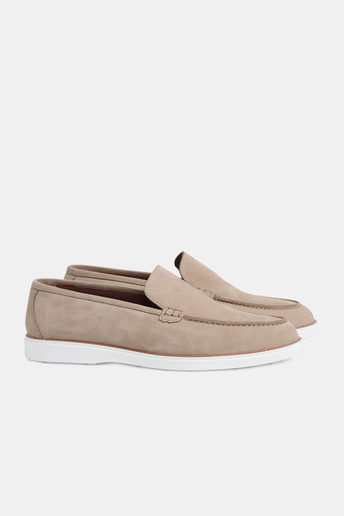 Erkek Bej Nubuk Loafer