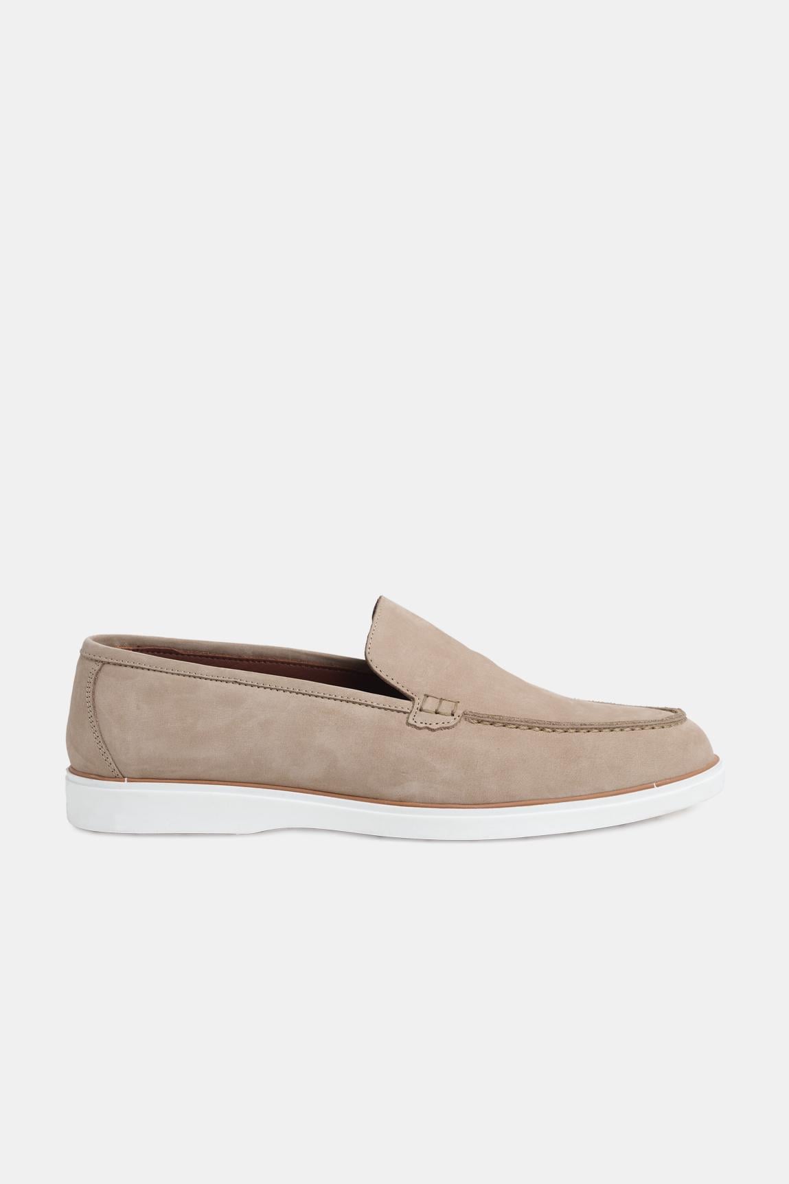 Erkek Bej Nubuk Loafer