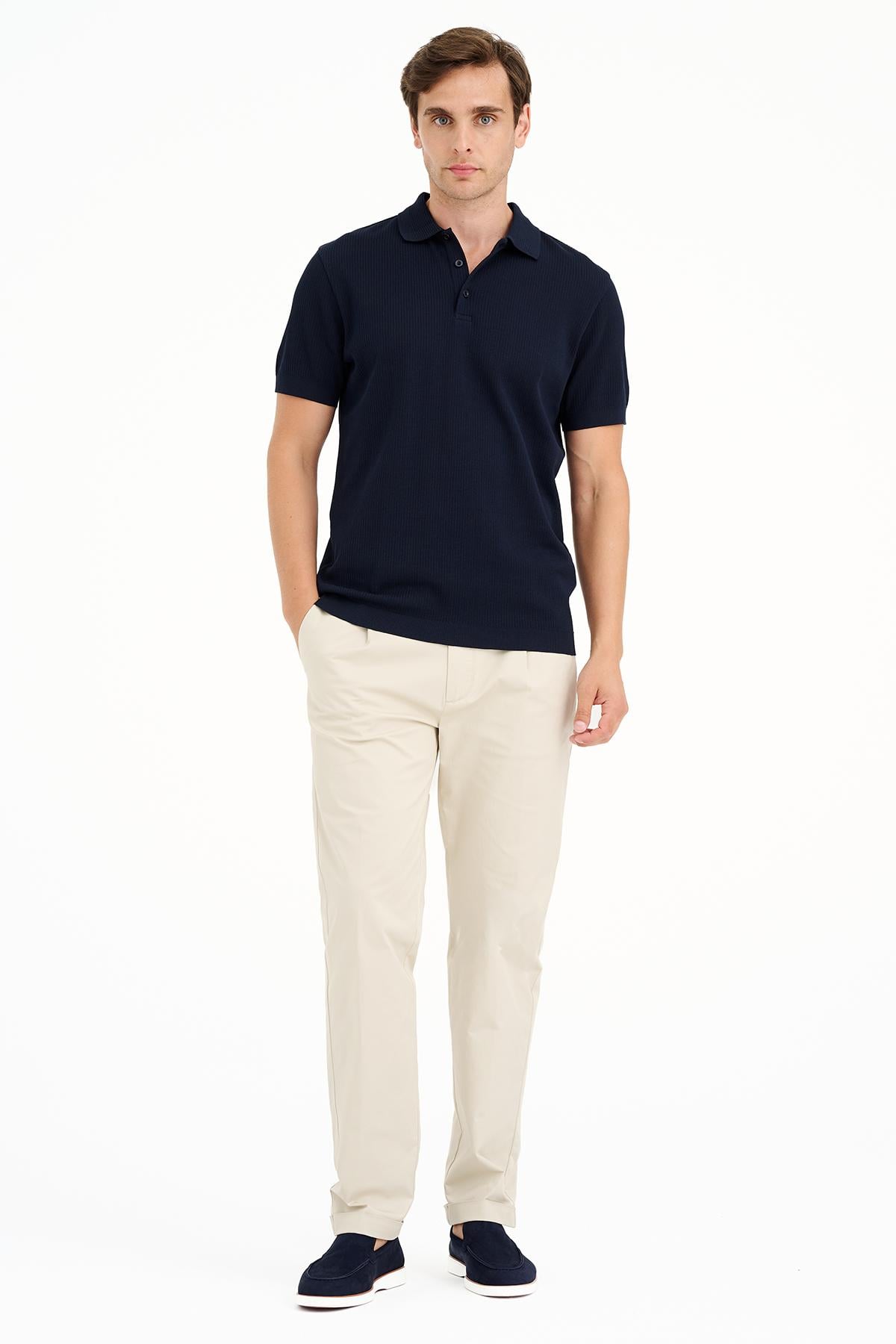 Erkek Lacivert Polo Yaka T-Shirt